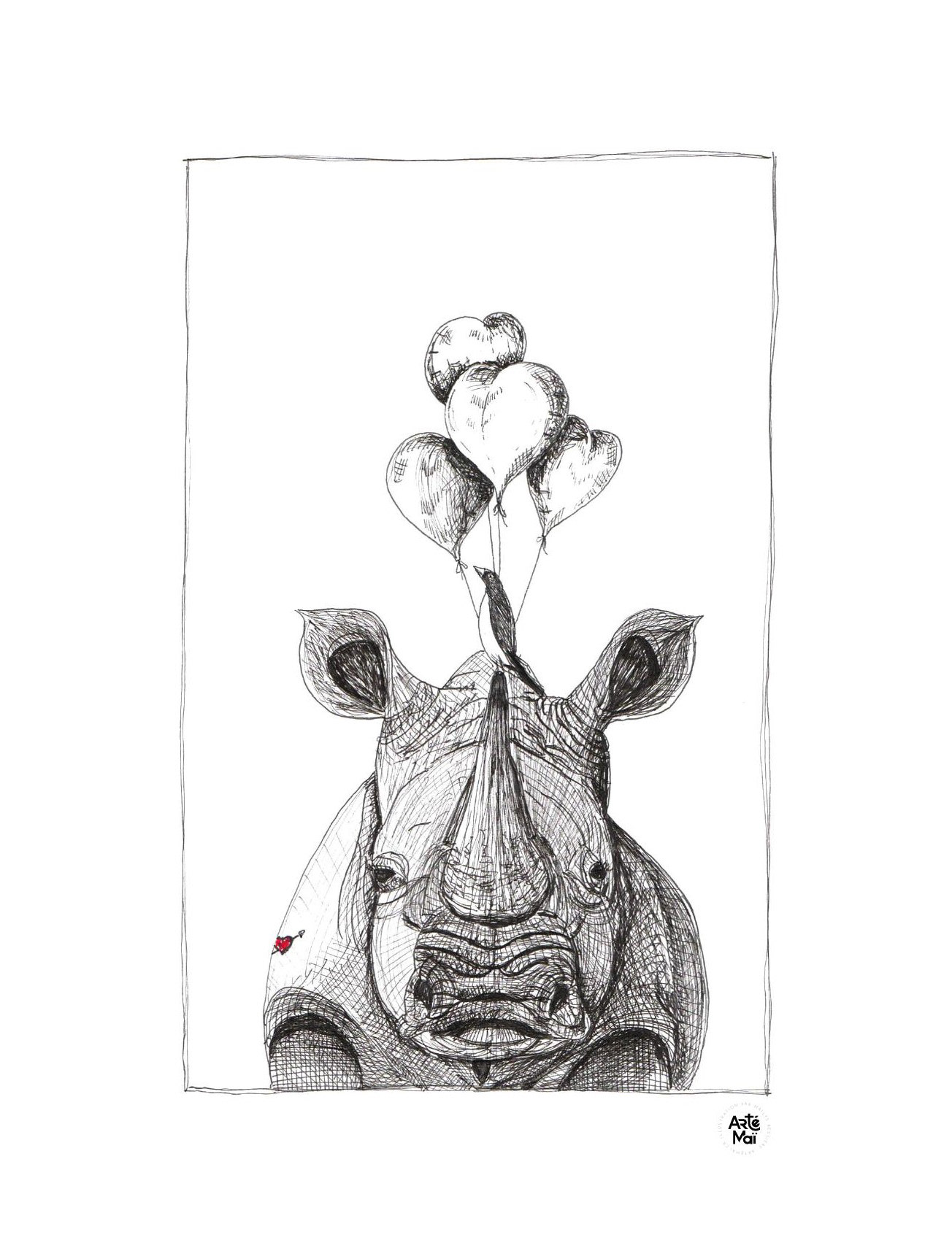Poids plume | illustration traditionnelle à l'encre