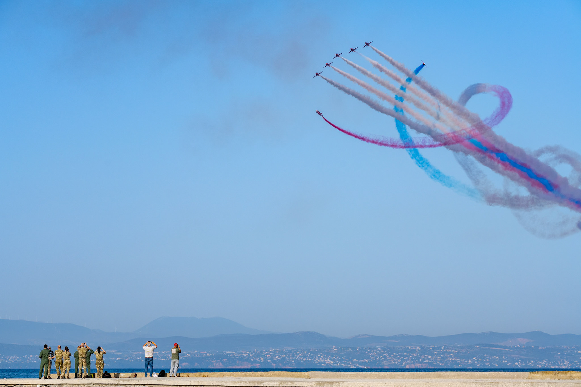 Certifying Gaze: Training Officers Witness Red Arrows' Final Evia Acrobatics