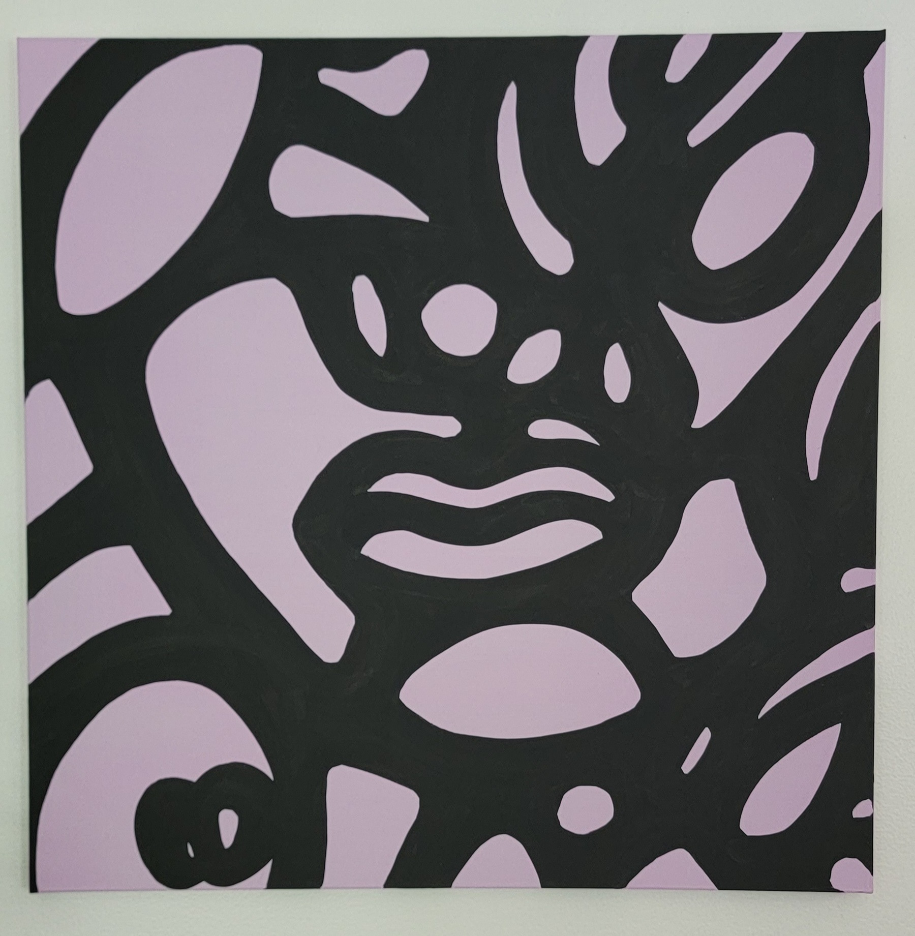The original painting: Foliage (2022) acrylic on canvas 24"x24" by Macio Becker