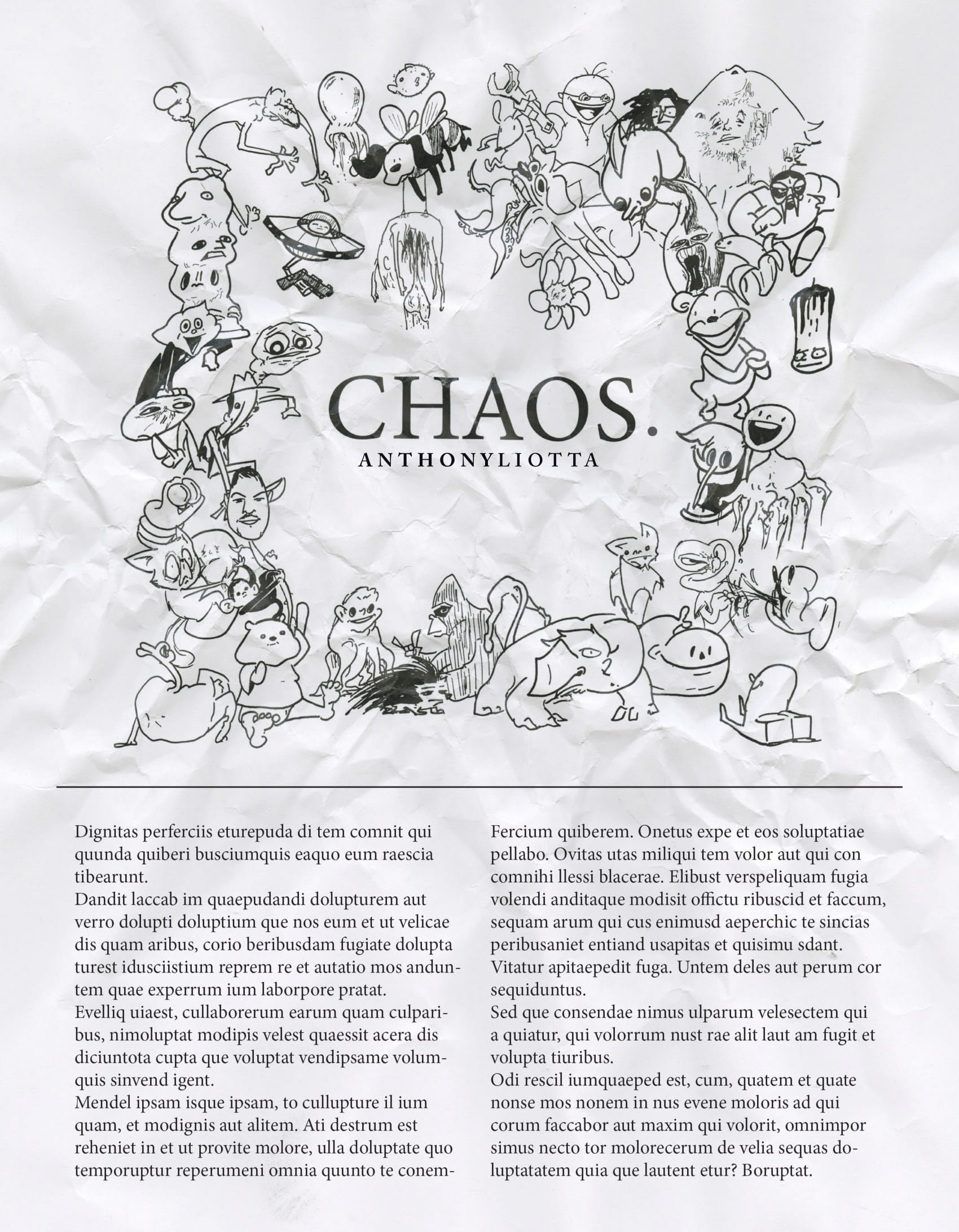 A mockup for an article based around me and my art.