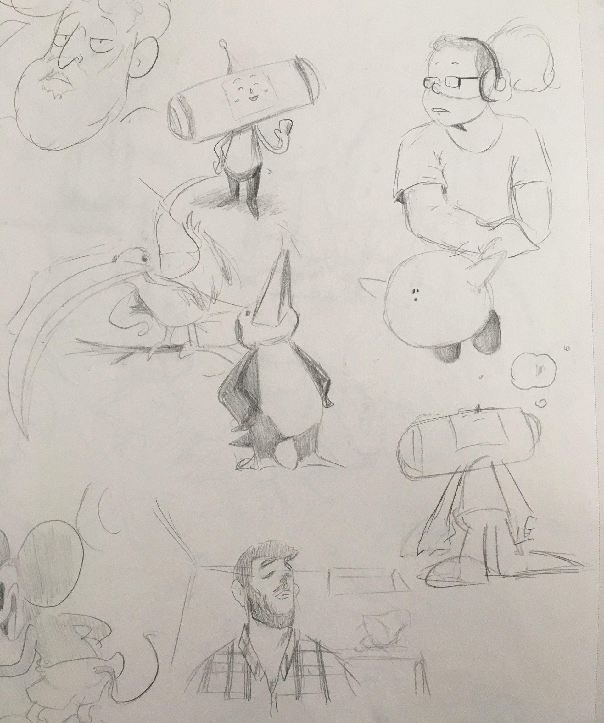 Doodles during an online lecture.
