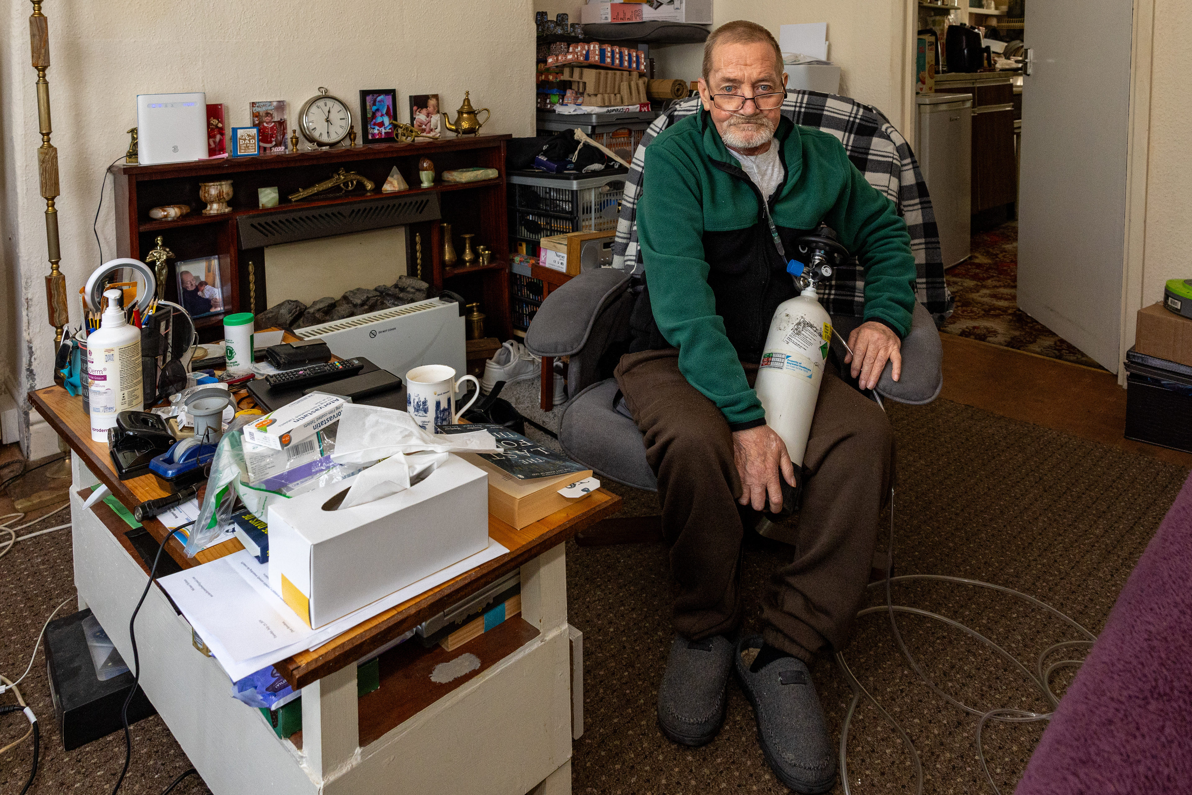 Peter Harris, 68, who is disabled and faced being made homeless by council plans to demolish his home to make way for a 'multiversity'
