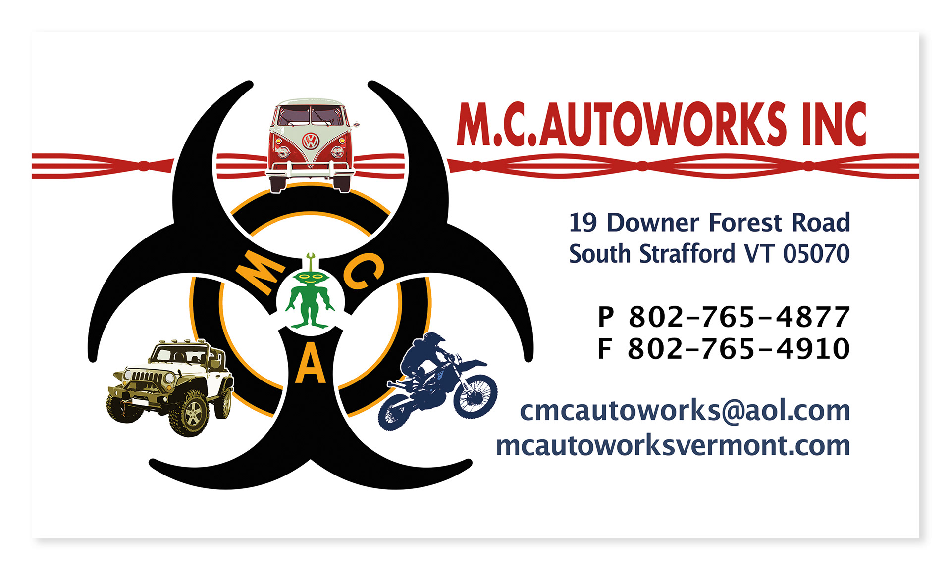 Business card front