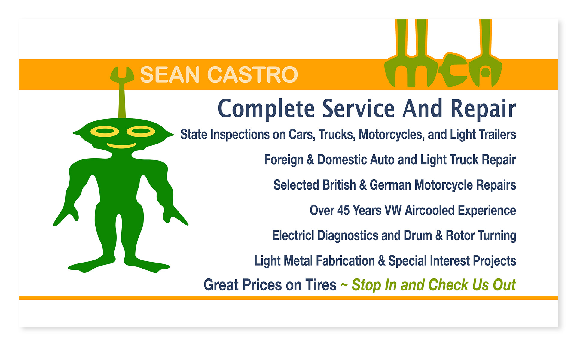 Business card back