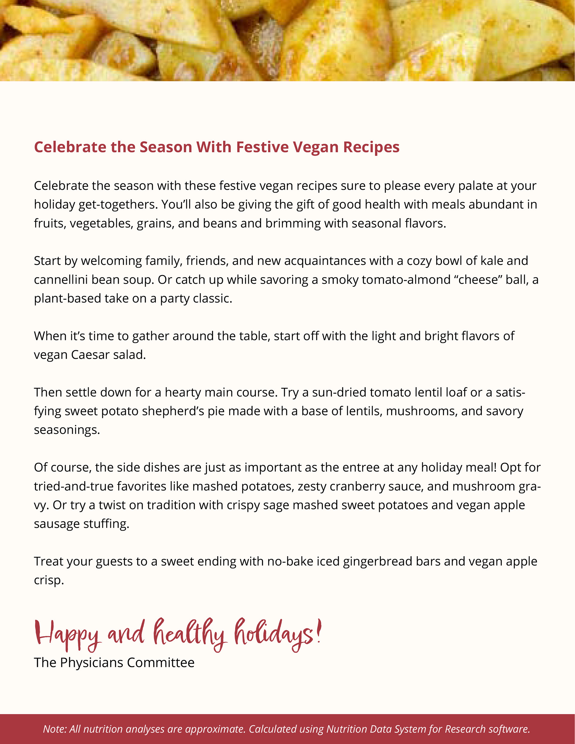 Festive Vegan Recipes Welcome