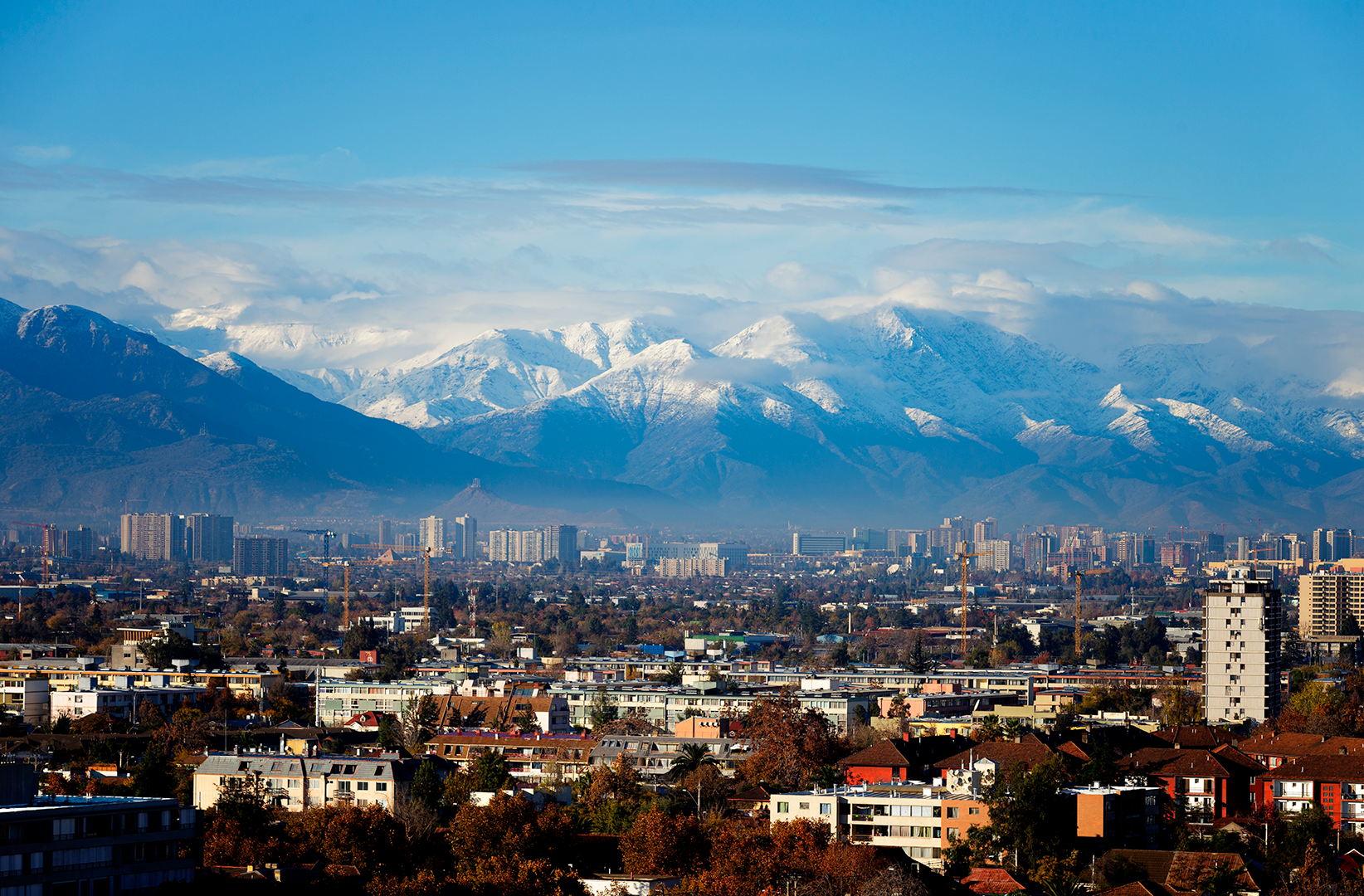 Vista superior de Santiago