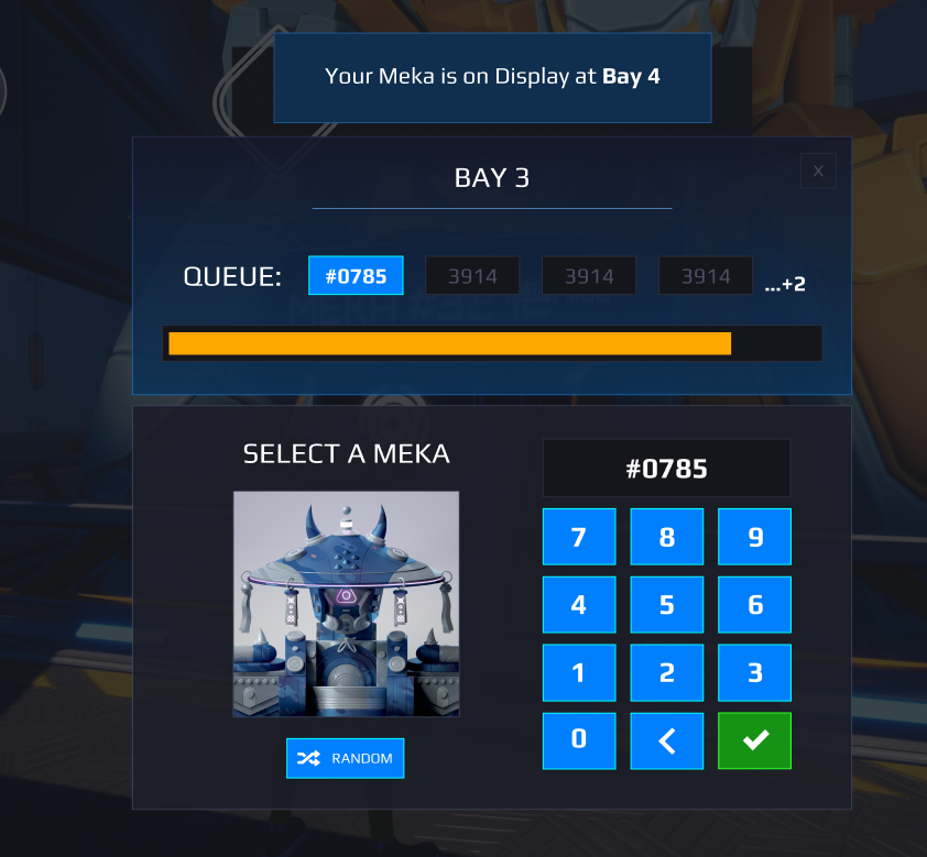 Core x MekaVerse Experience UI - Meka Selection Ui