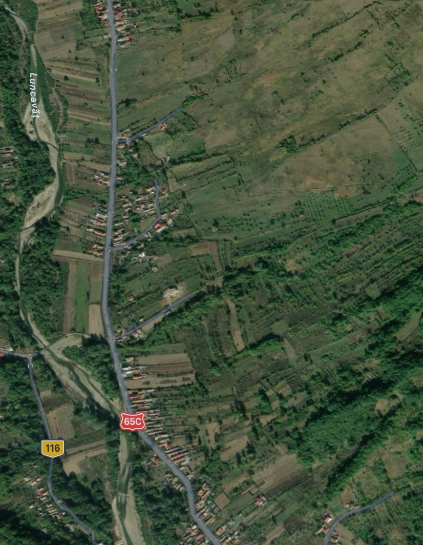 Site location withint the  village of  Cârstănești
