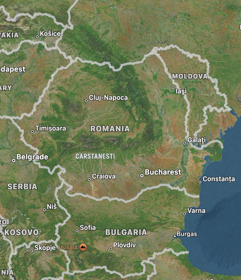 Site location within Romania