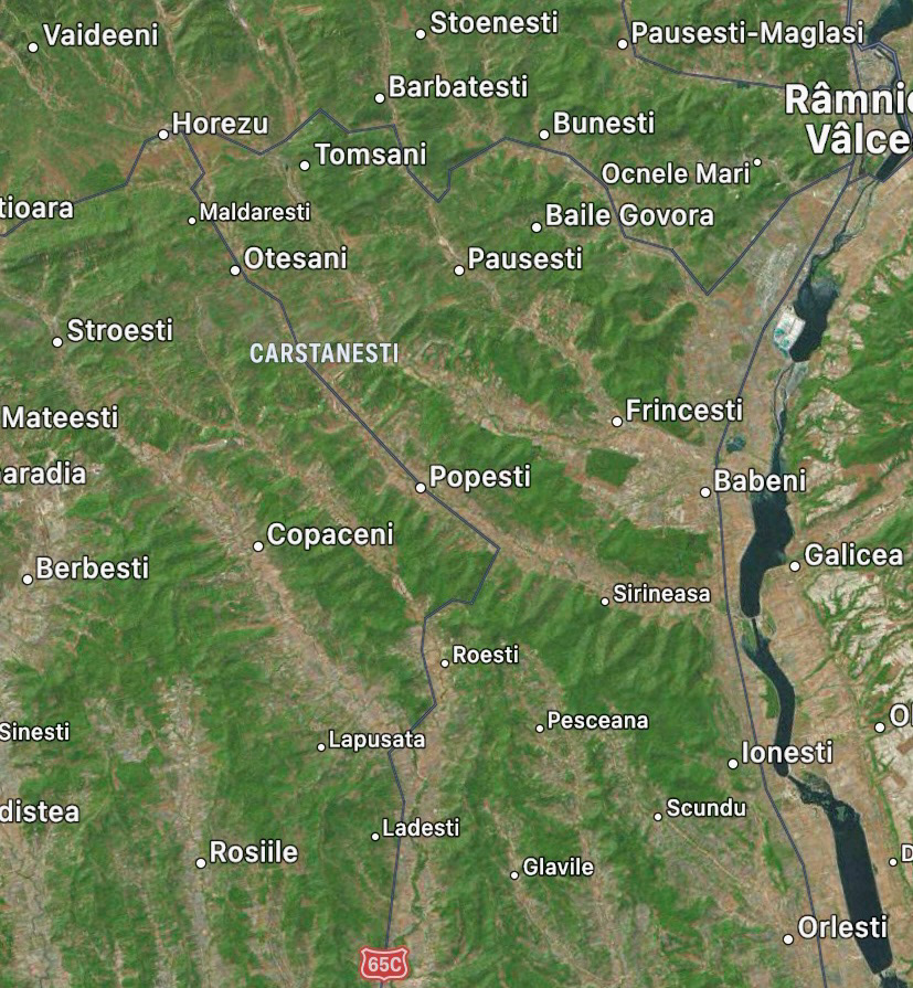 Site location withint the  valley of the river Luncavăț