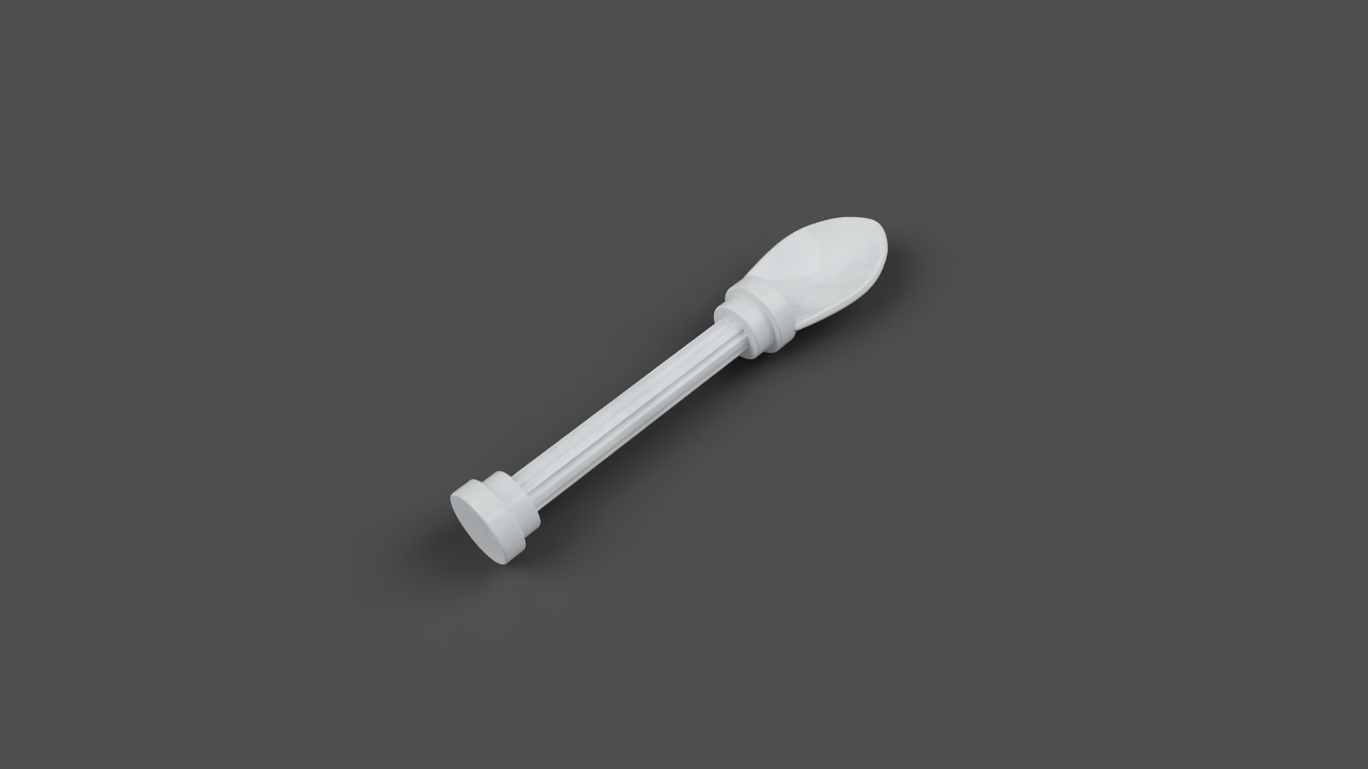 Sugar bowl spoon inspired by Roman columns. Dimensions: 3.3" L