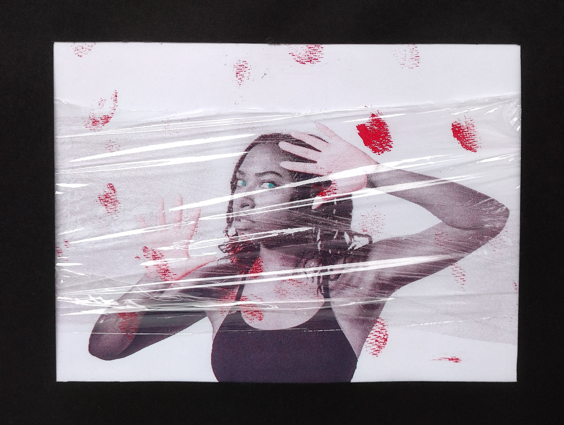 Screening, 2023 (risograph, plastic wrap)