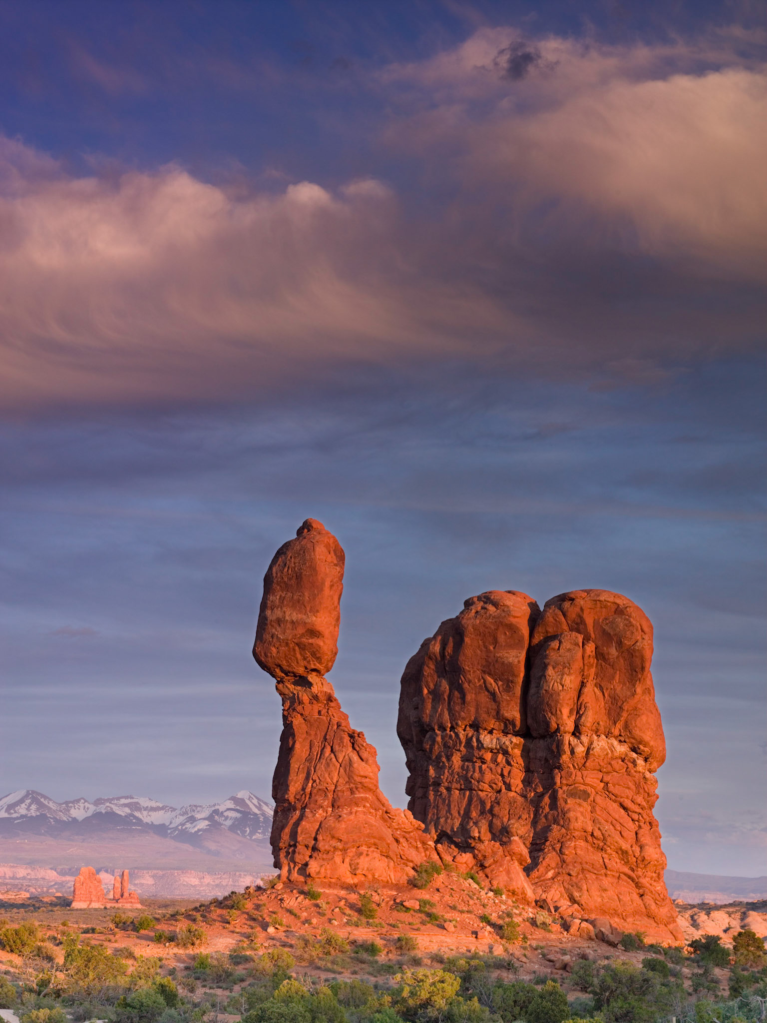 Because of it's accessible road side location, Balanced Rock is one the most visited landmarks in Arches National Park.