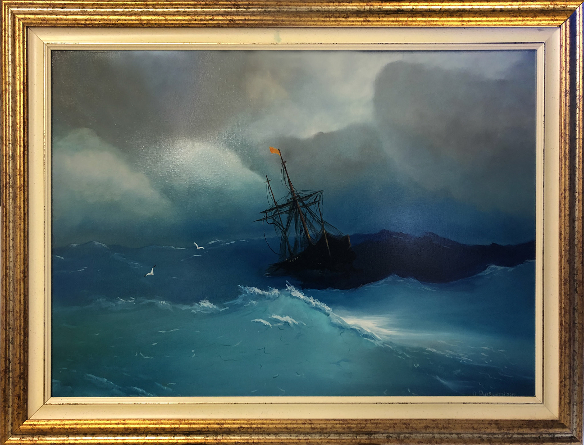 Tempesta olio su tela 50x70 cm VENDUTO