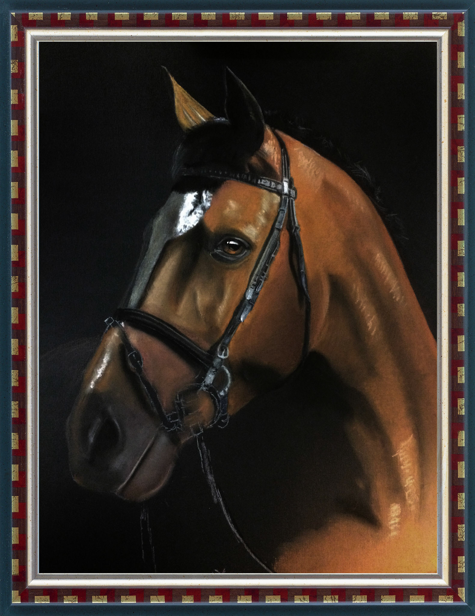 cavallo pastello su tavola 40x60 cm € 300