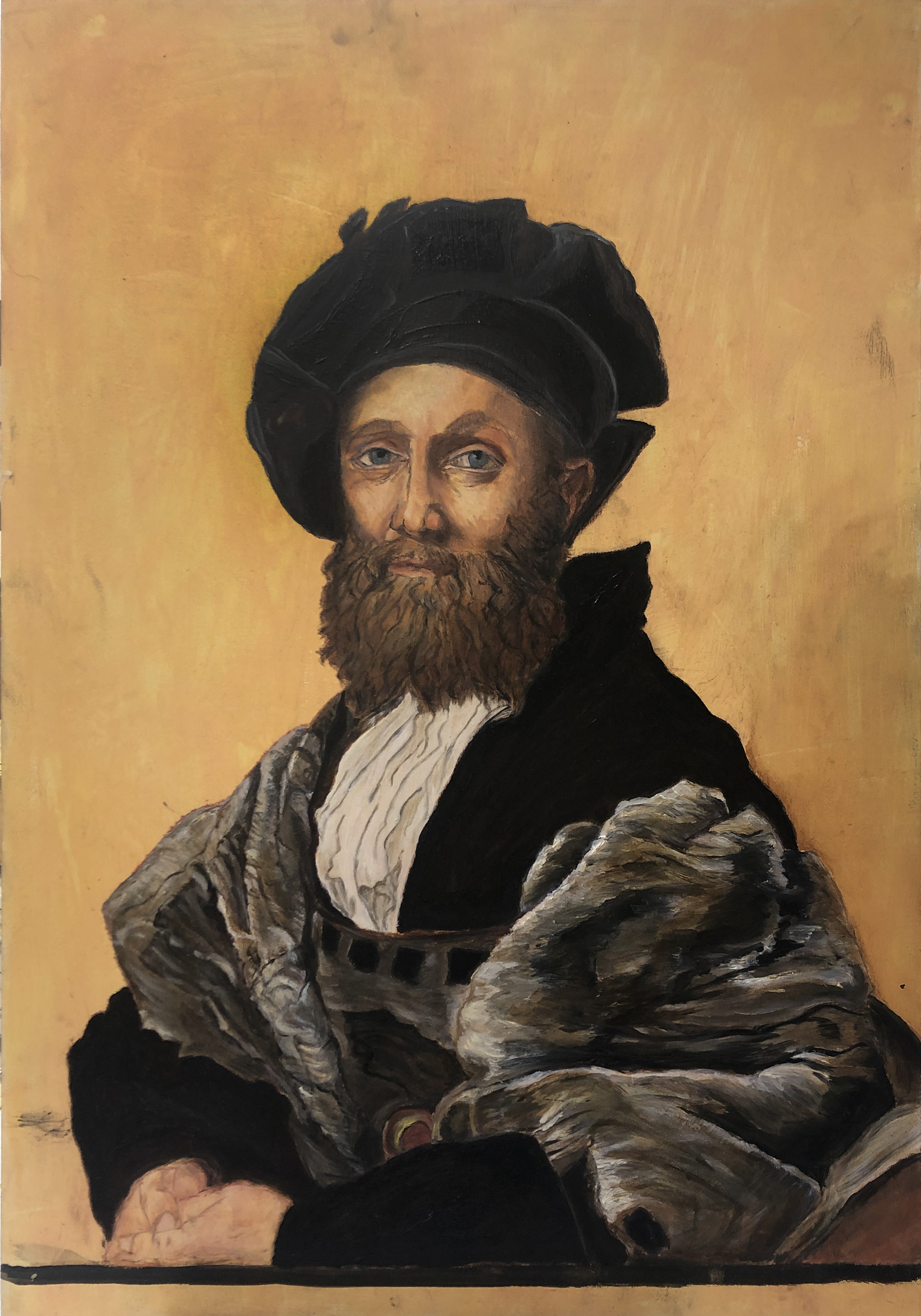 Costanza Bellini (Baldassarre Castiglione) olio su tavola 50 x 70 cm
