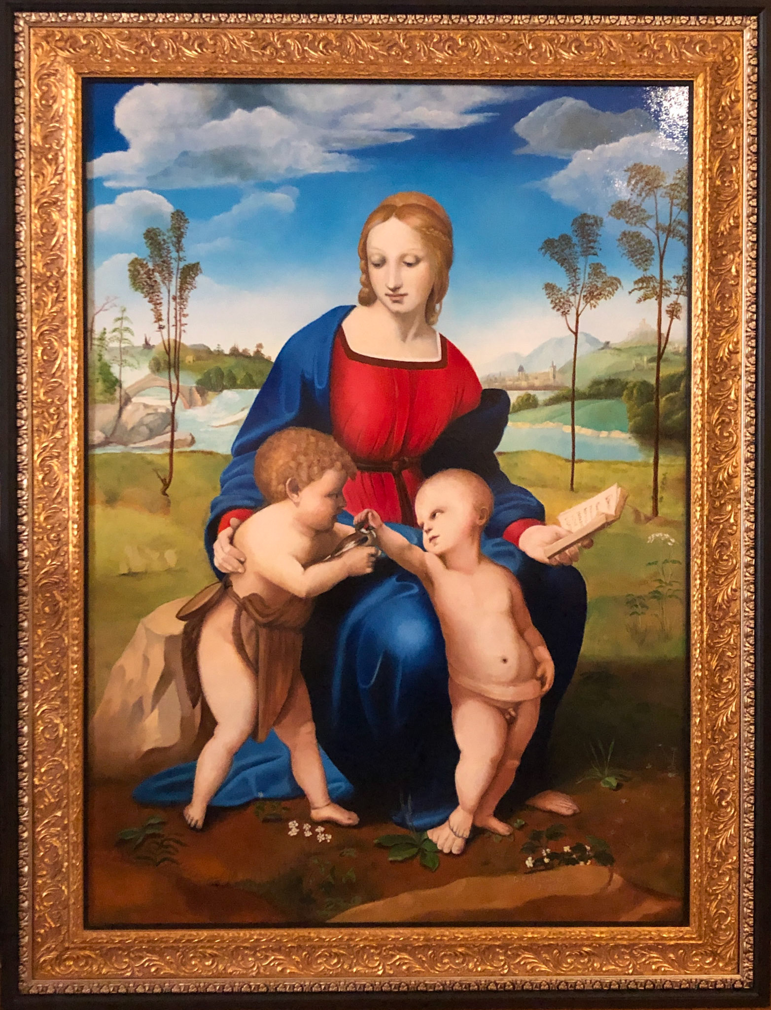 Madonna del Cardellino olio su tavola 71 x 107 € 4000