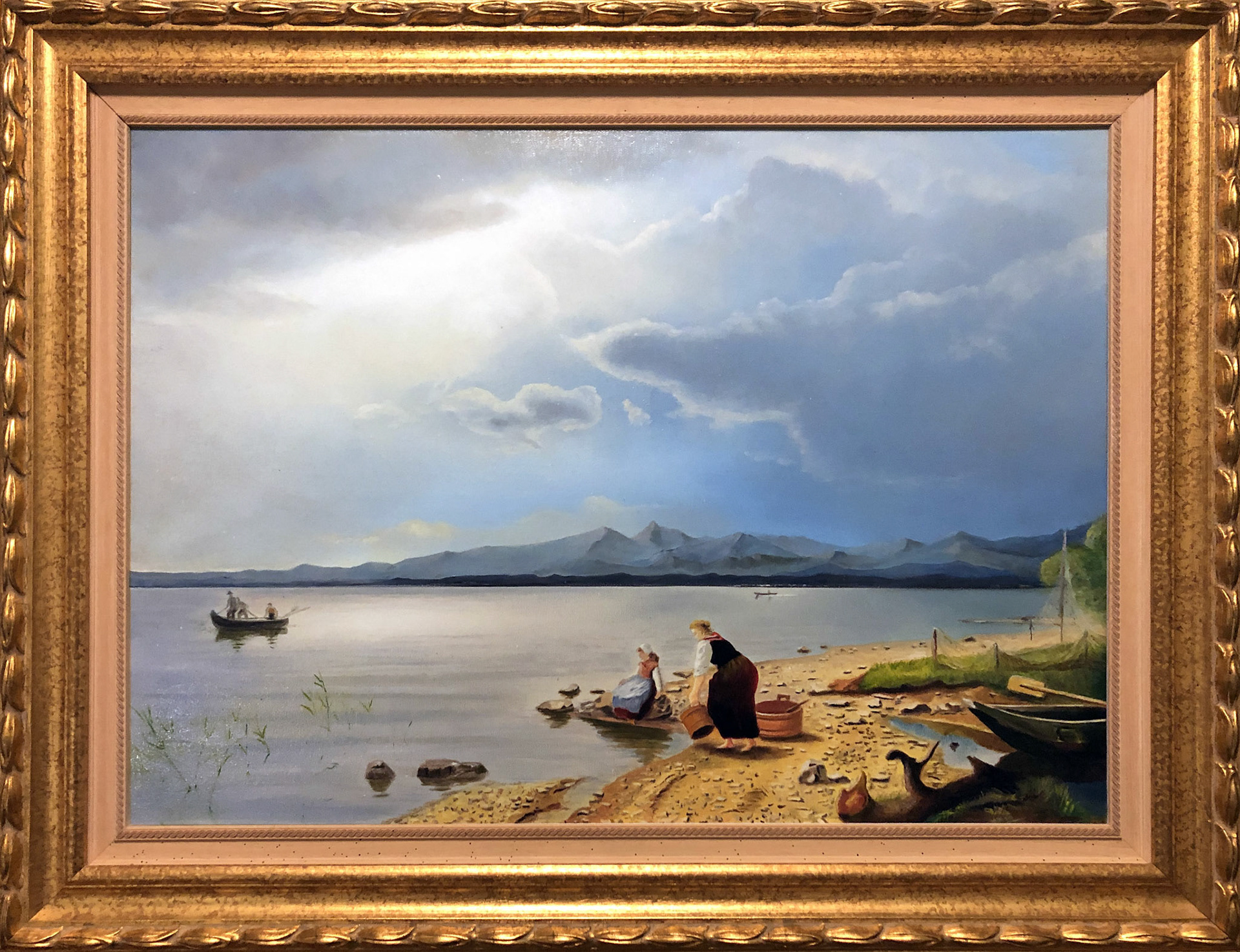 Paesaggio lacustre 50 x 70 cm VENDUTO