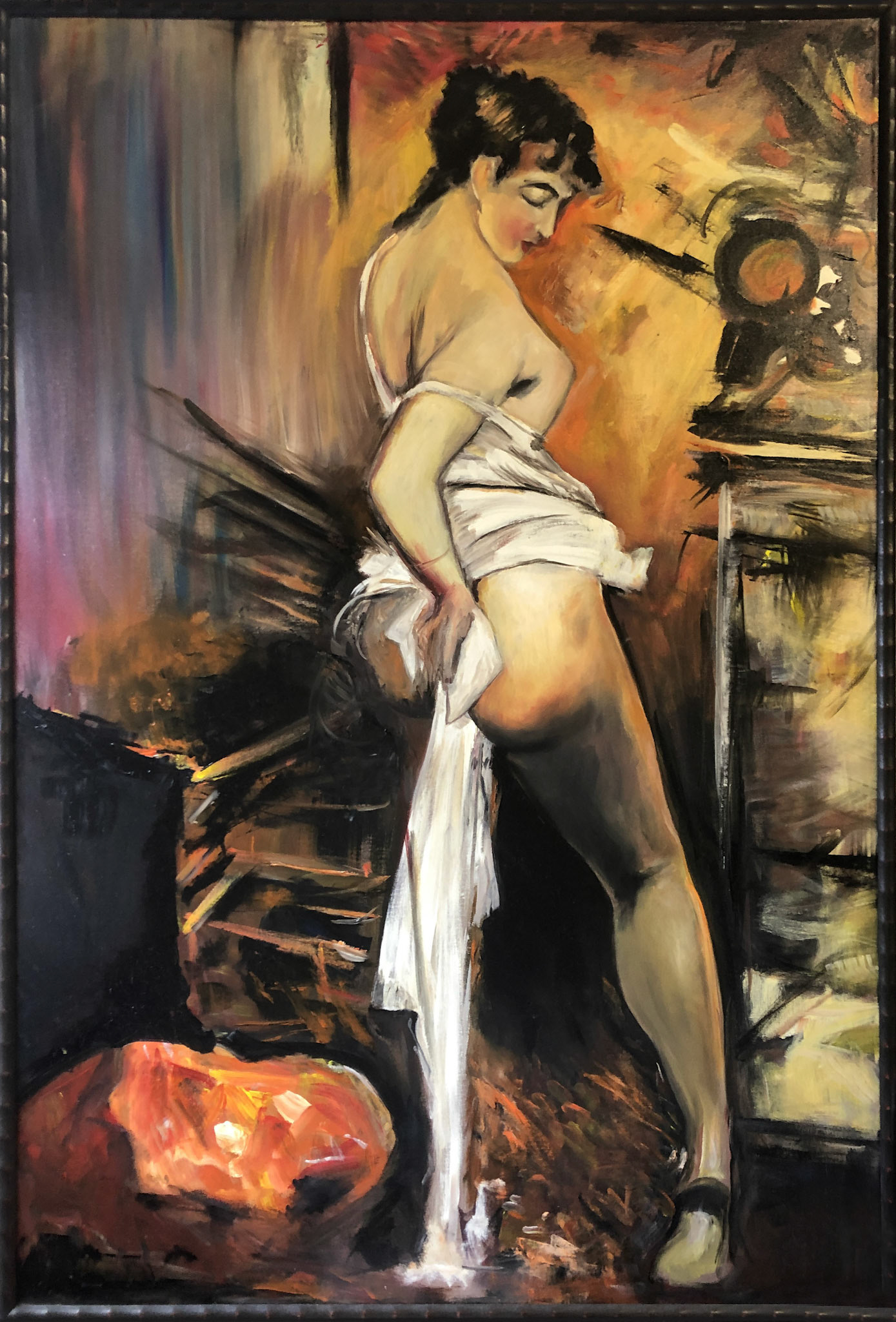 Alla toilette 70 x 110 olio su tela € 800