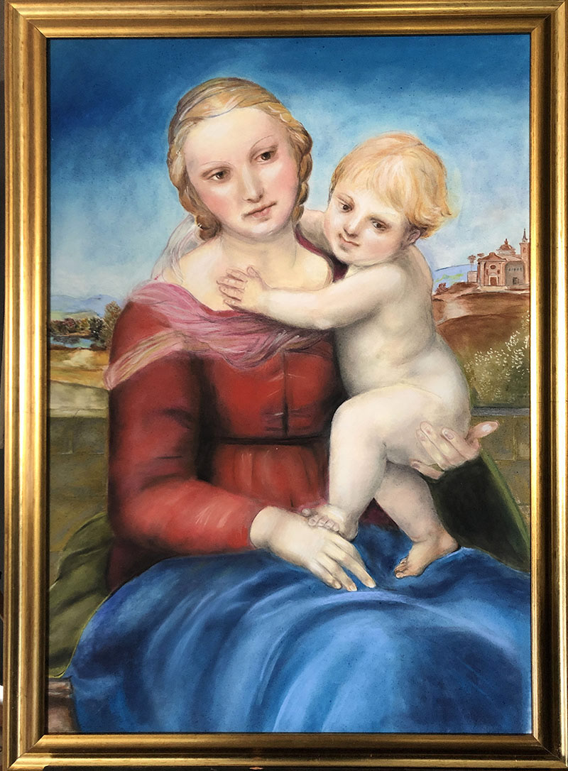 Patrizia Cavazzuti (Piccola Madonna Cowper) Pastello 50x70 cm