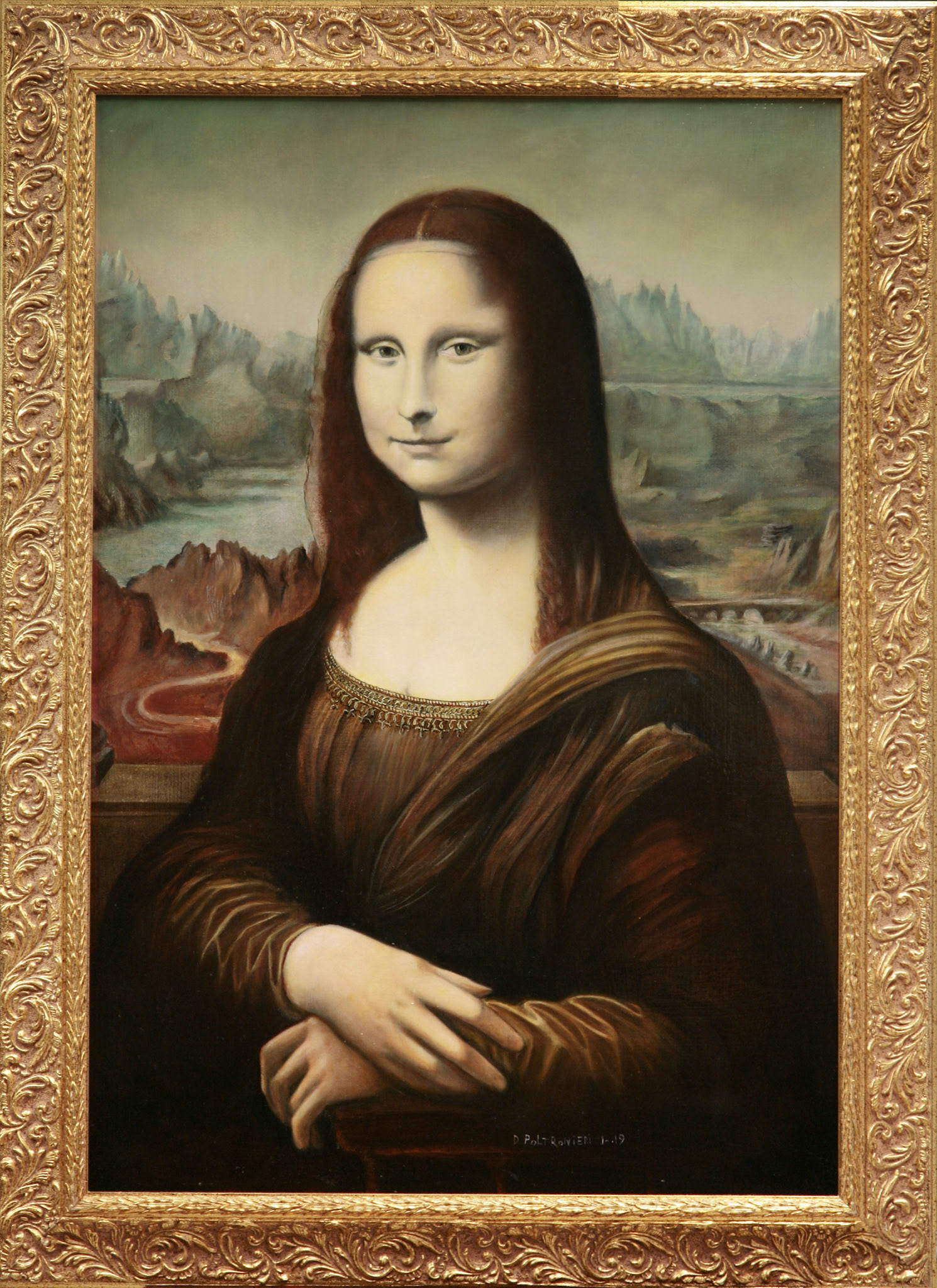 Monnalisa olio su tavola 70x110 € 4000