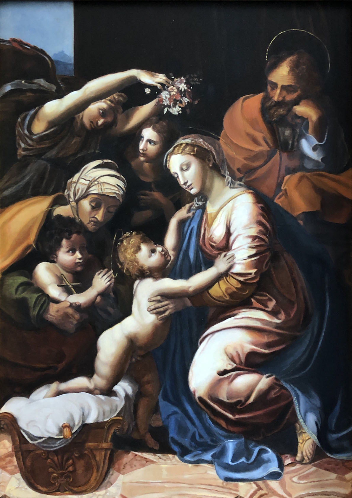 Giulia Severi (Sacra famiglia di francesco I) olio su tavola 50 x 70 cm