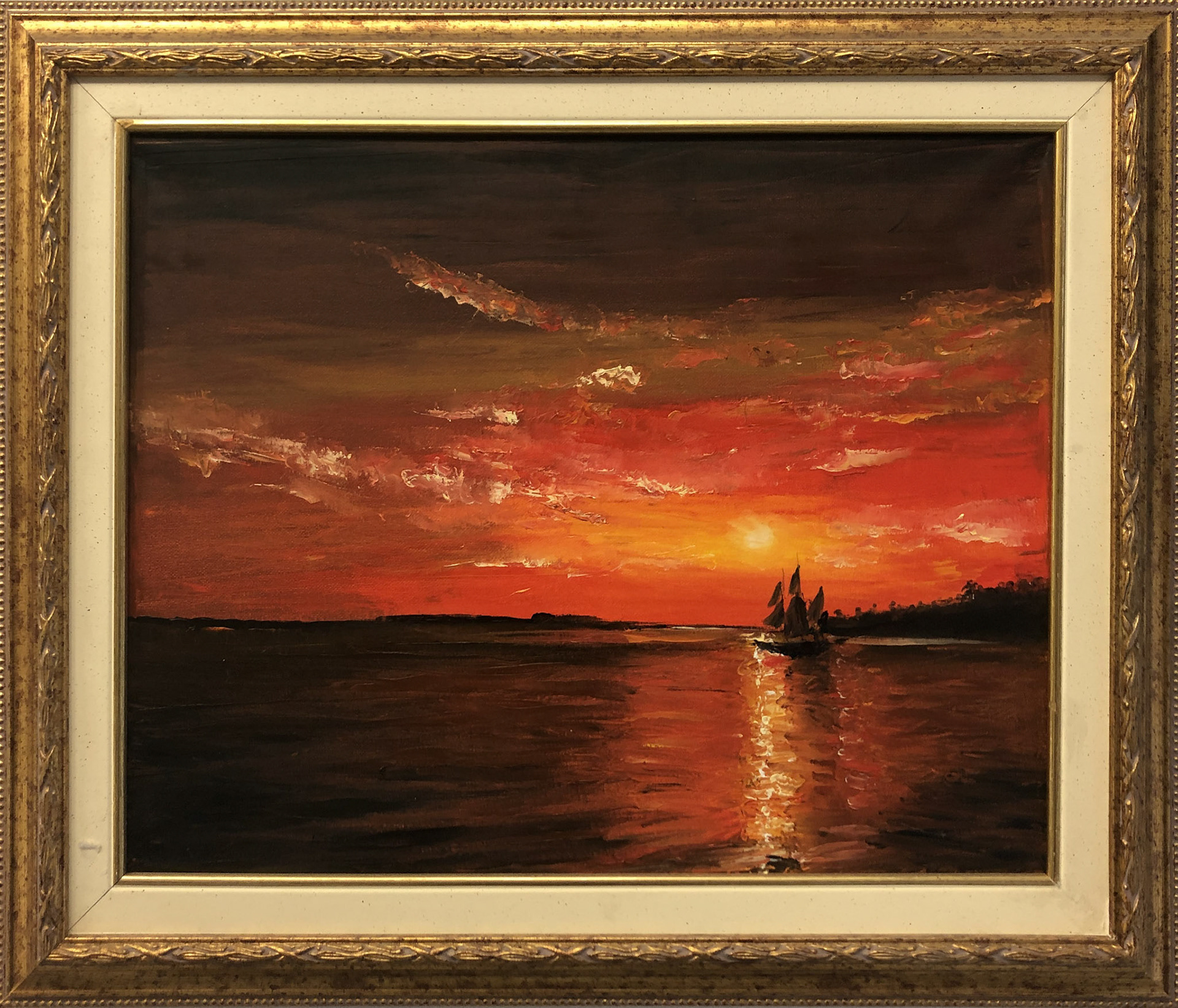 Tramonto olio su tela 40 x 50 cm € 200