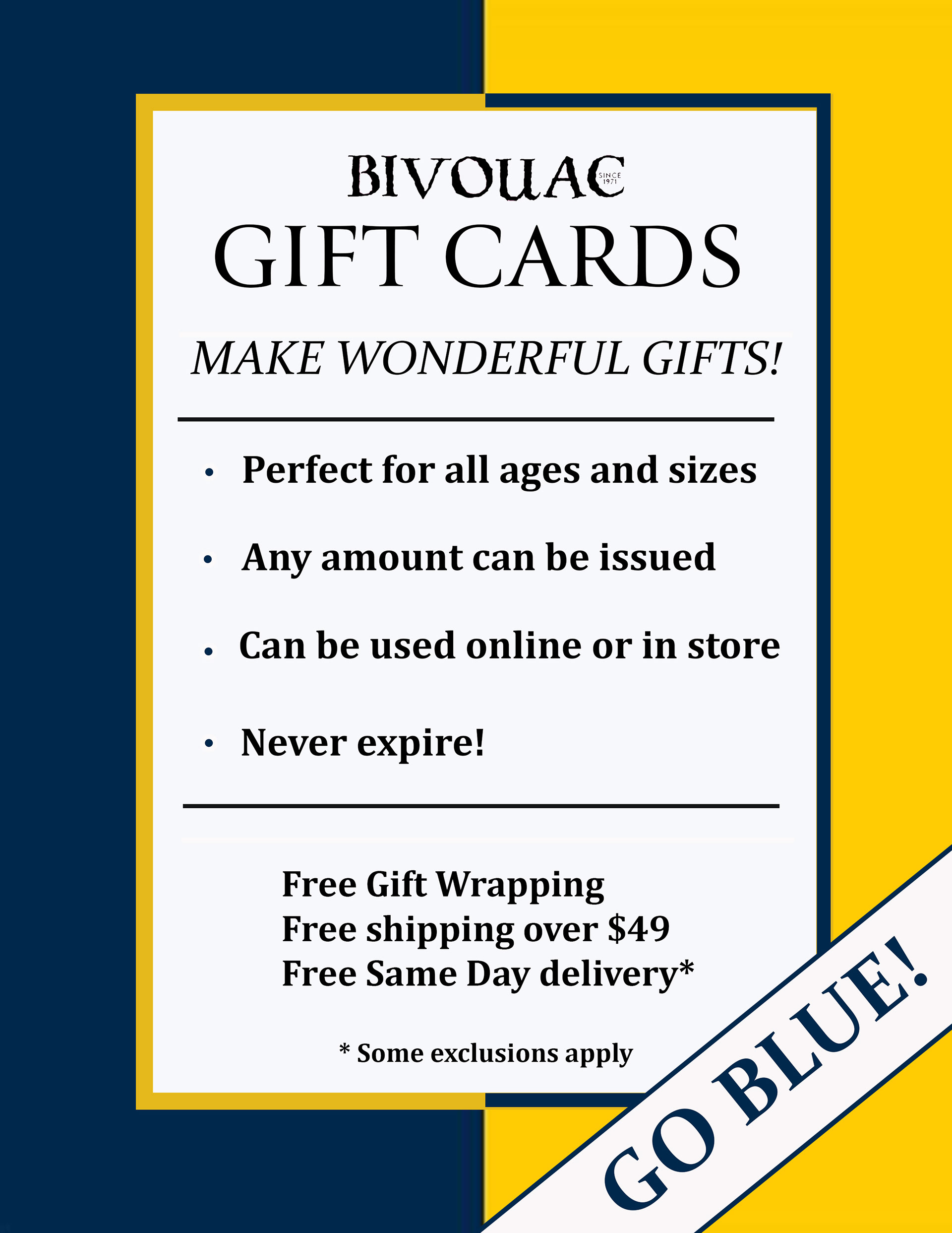 Giftcard -Go Blue