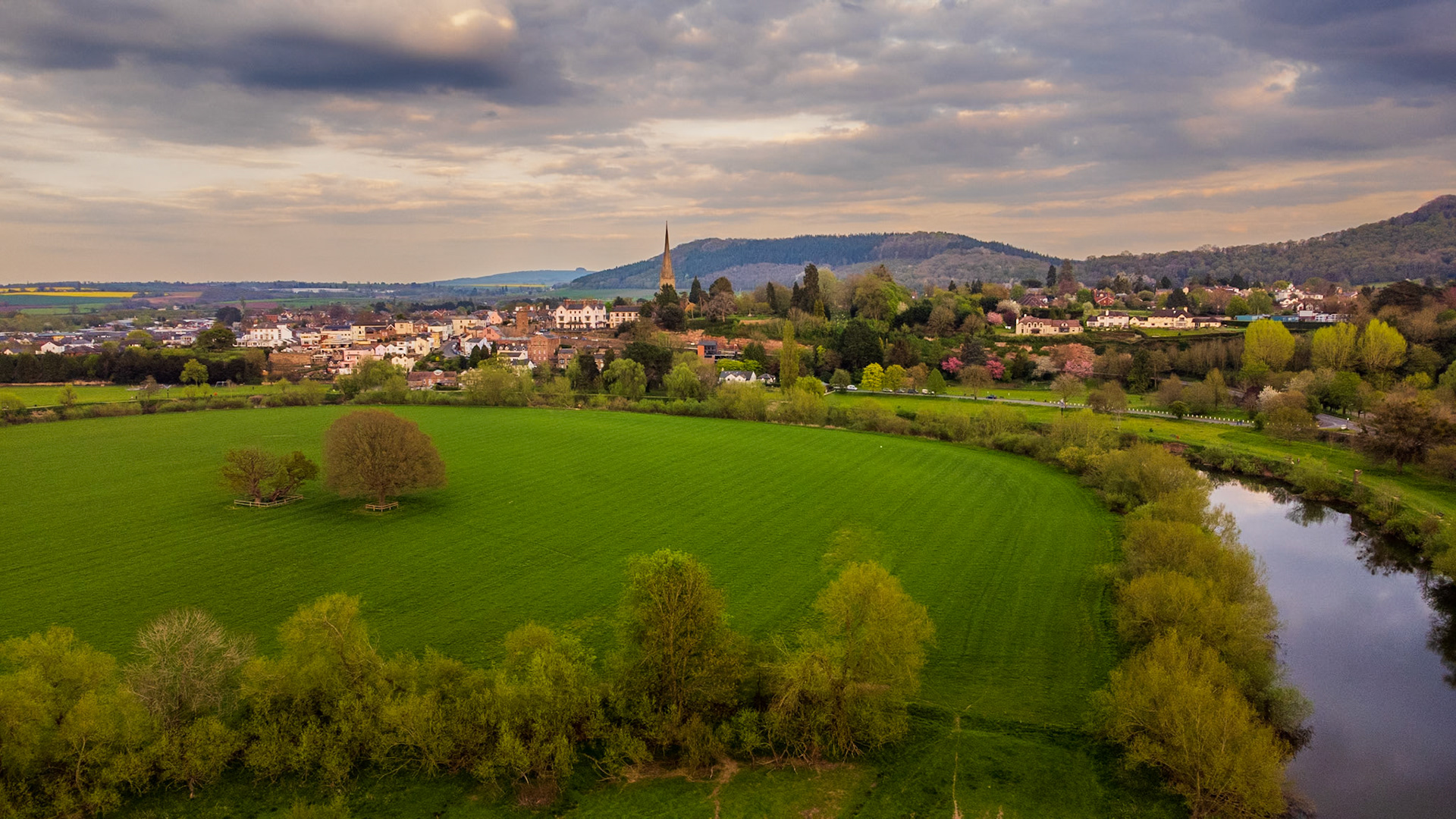 ross on wye from the air