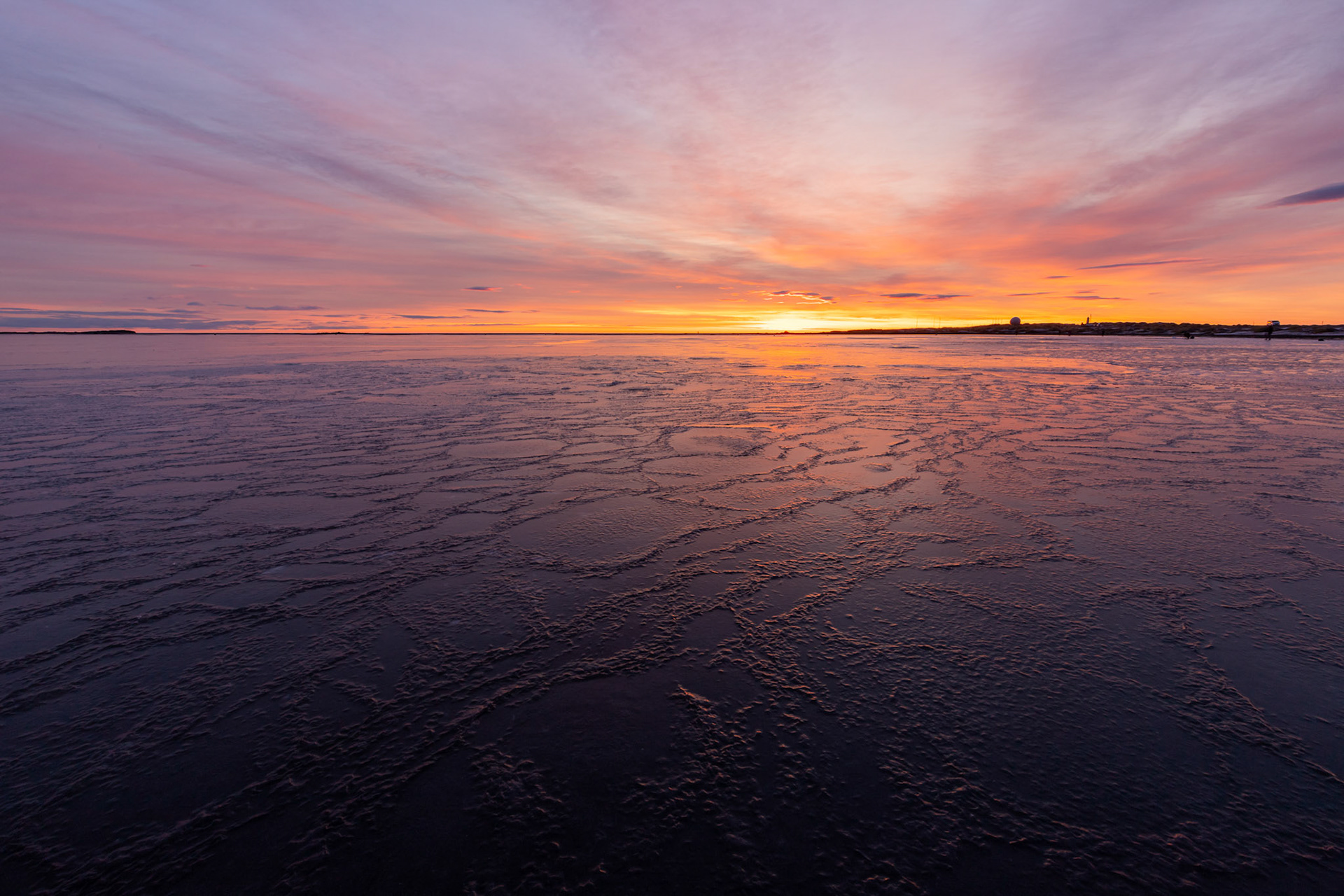 Stokksnes Sunrise - spectacular sunrise on the ice at Stokksnes, Iceland