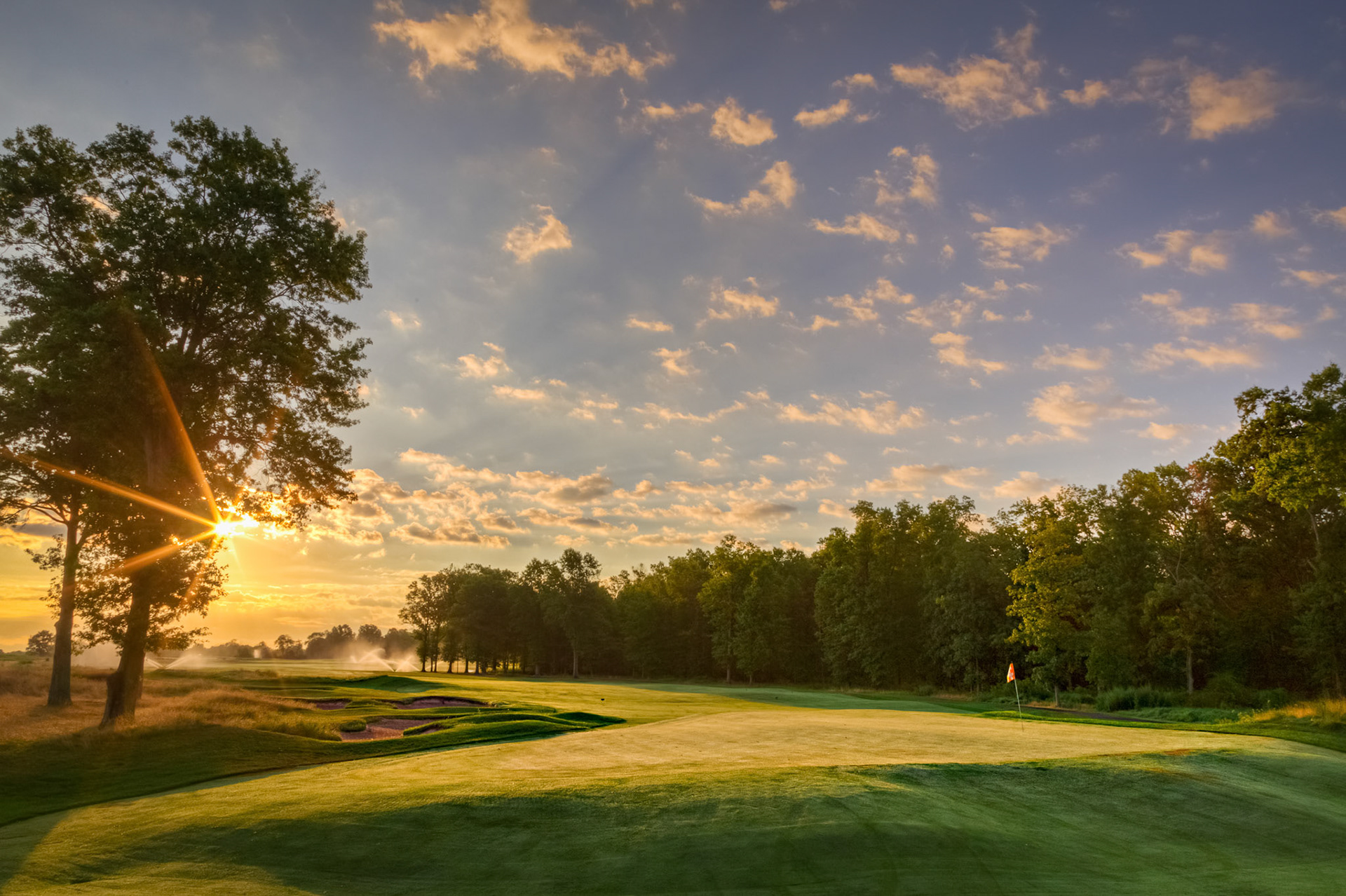 Sun up on the Green - Royce Brook Golf Club in Hillsborough, New Jersey