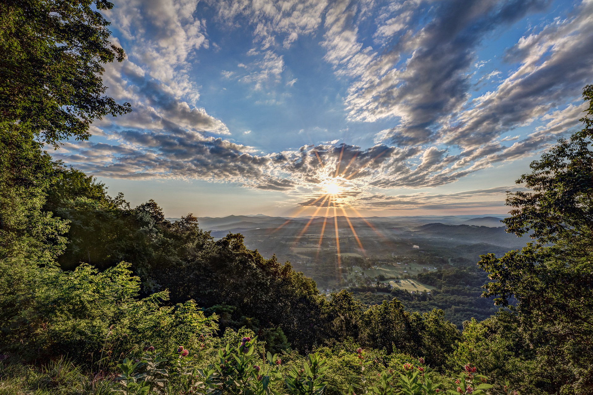 Blue Ridge Sunrise - from Roanoke Mountain on the Blue Ridge Parkway, Virginia
