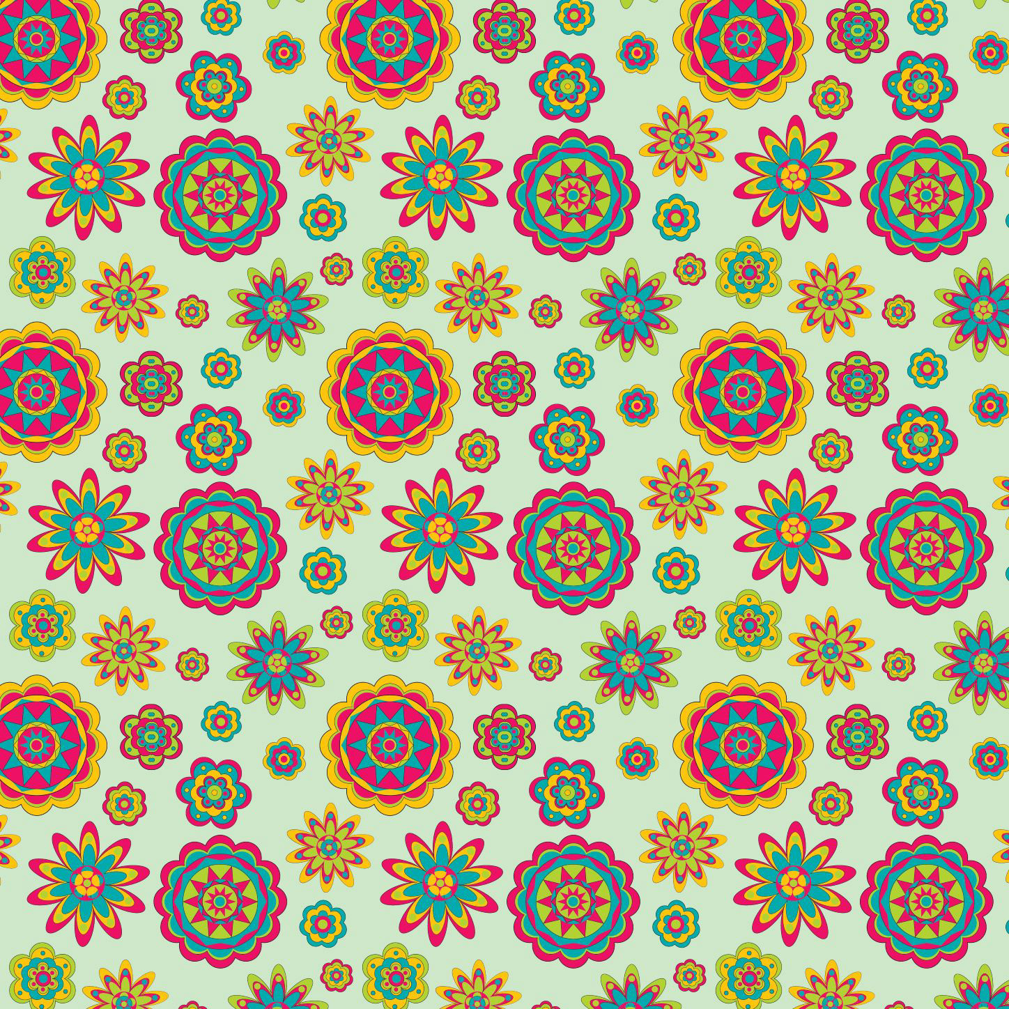 Geometric Retro Zen doodle Pattern