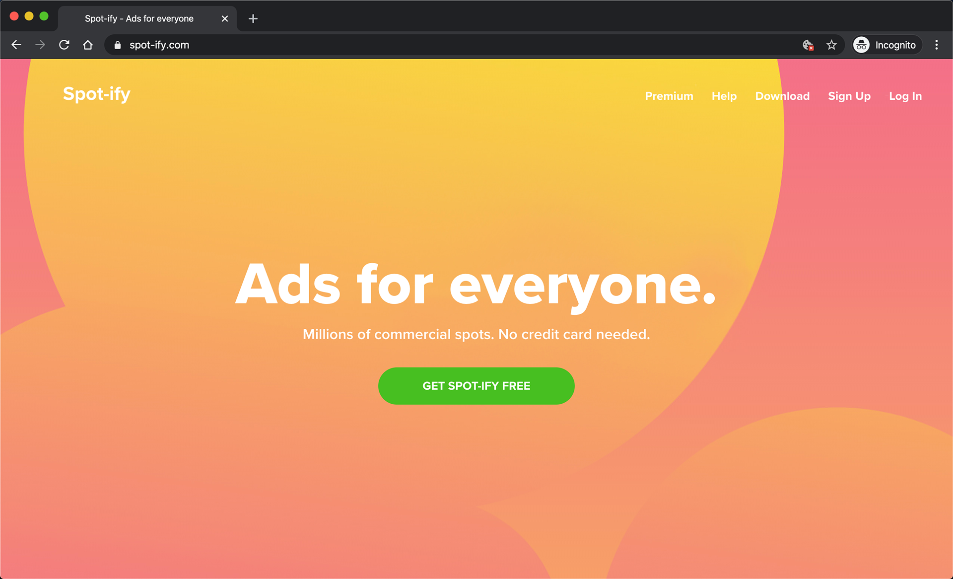 Spot-ify.com -- ads/spots on demand.