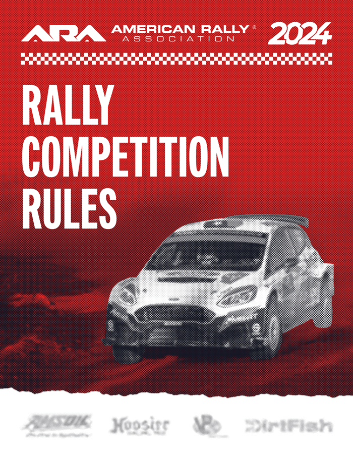 American Rally Association (ARA) 2024 Rulebook Cover - Rally Competition Rules