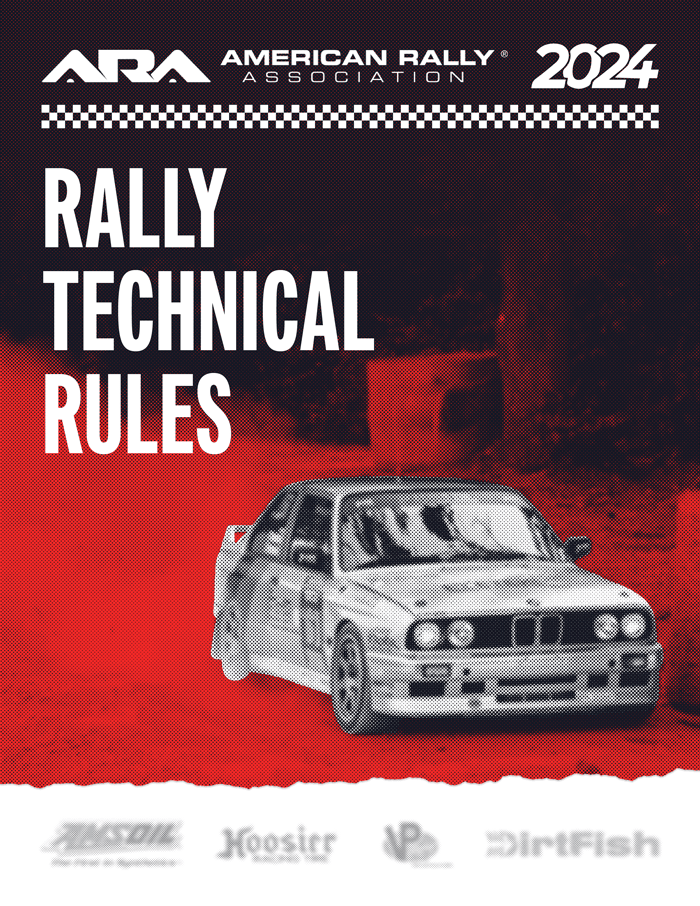 American Rally Association (ARA) 2024 Rulebook Cover - Rally Technical Rules