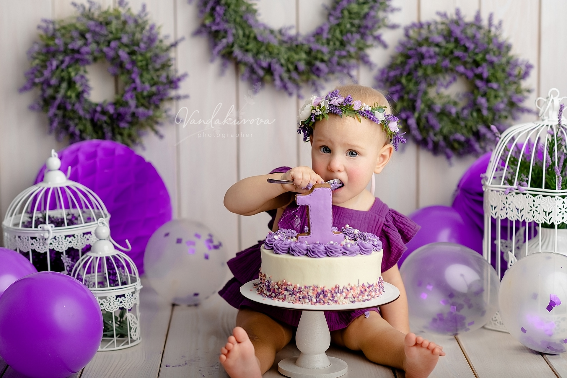 Healthier Smash Cake Recipe {Hannah's Purple Polka Dot 1st