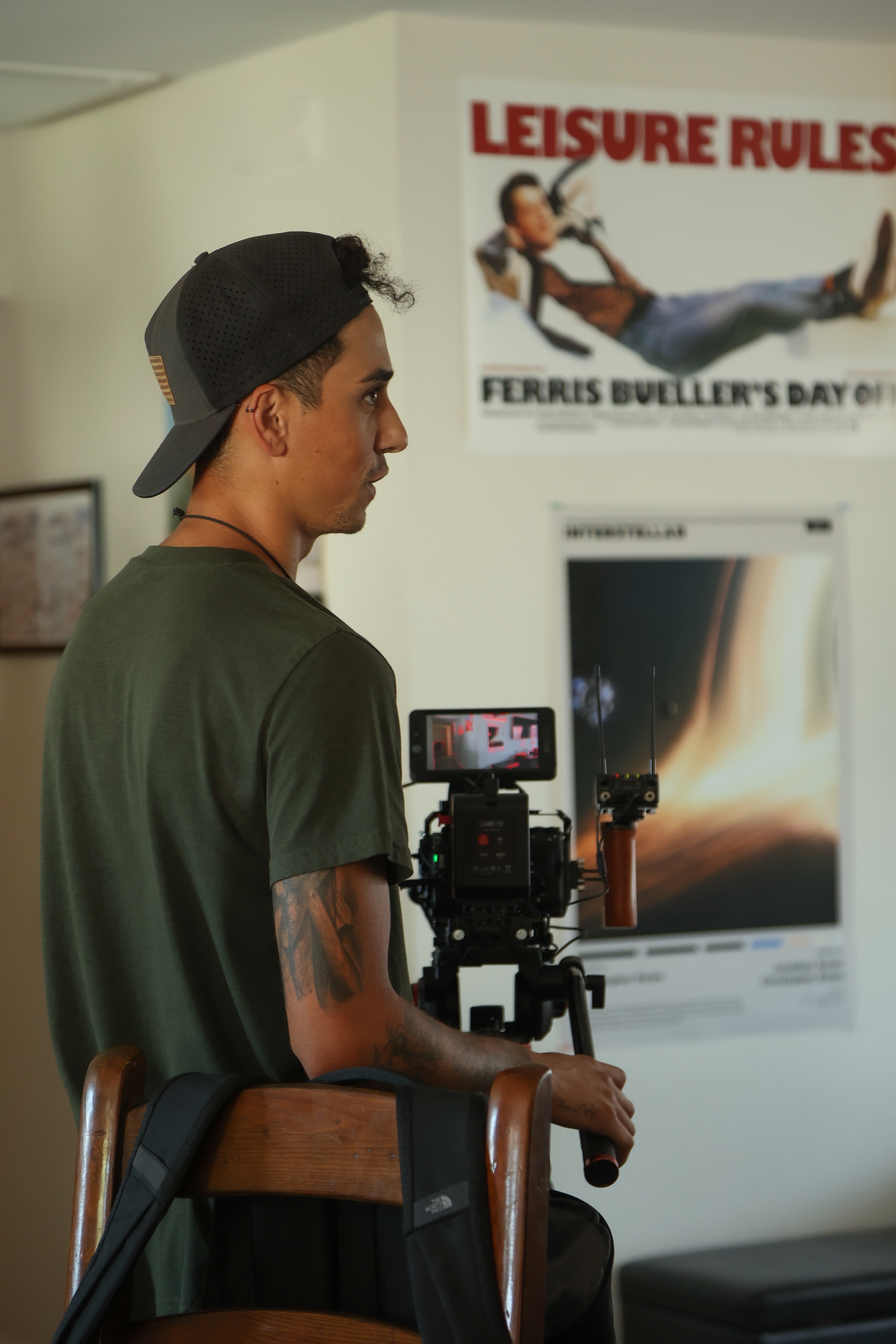 On the set of "I'm Fine"