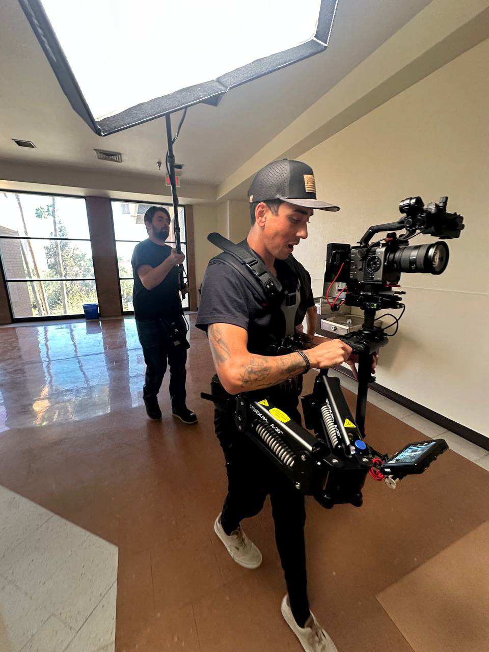 Steadicam work on set of "This Is Not A Draft"