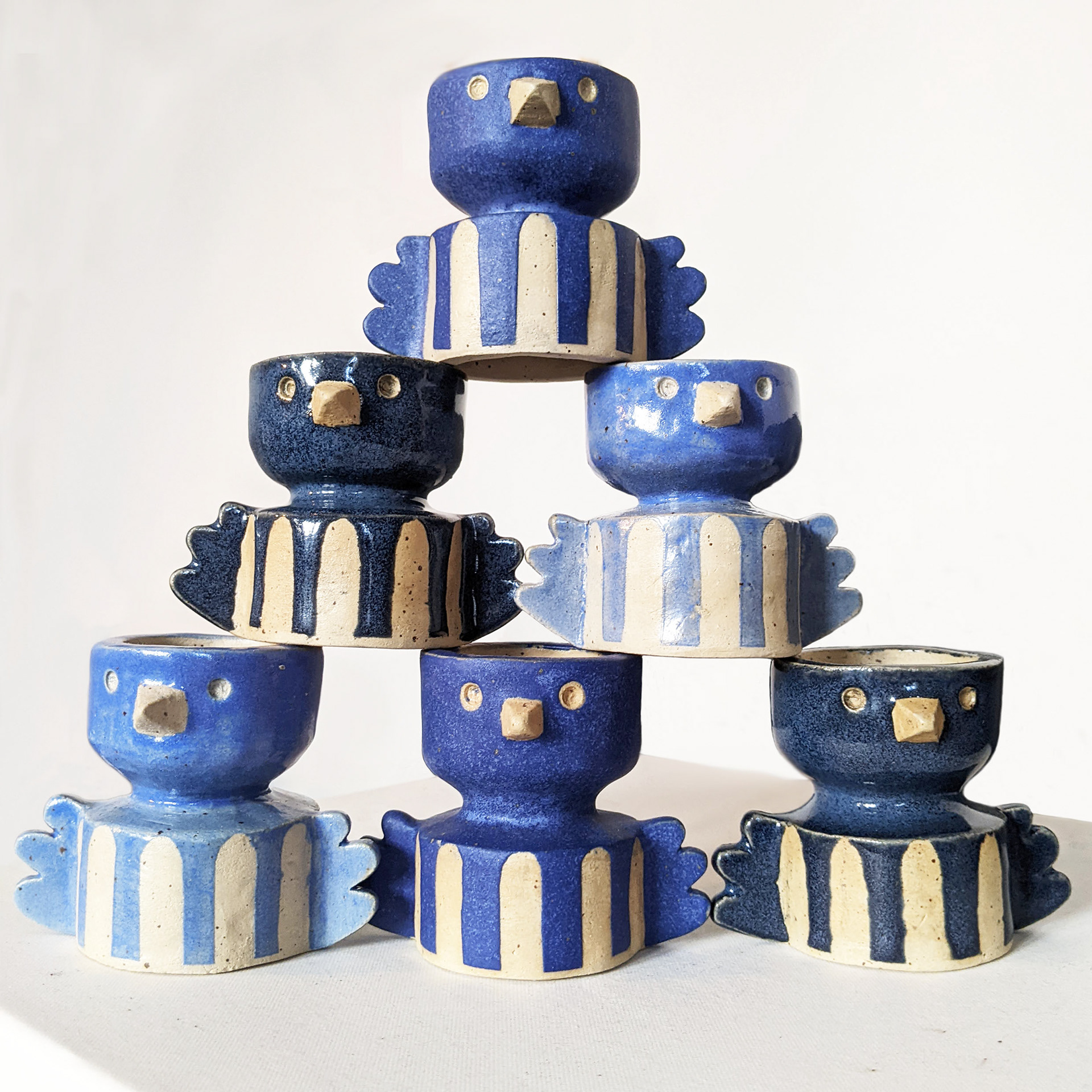 Candleholders, stoneware 2023