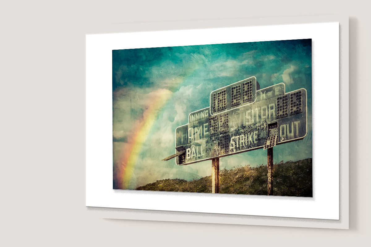 Metallic Fine Art Print of "on Base" by Ann Whitted