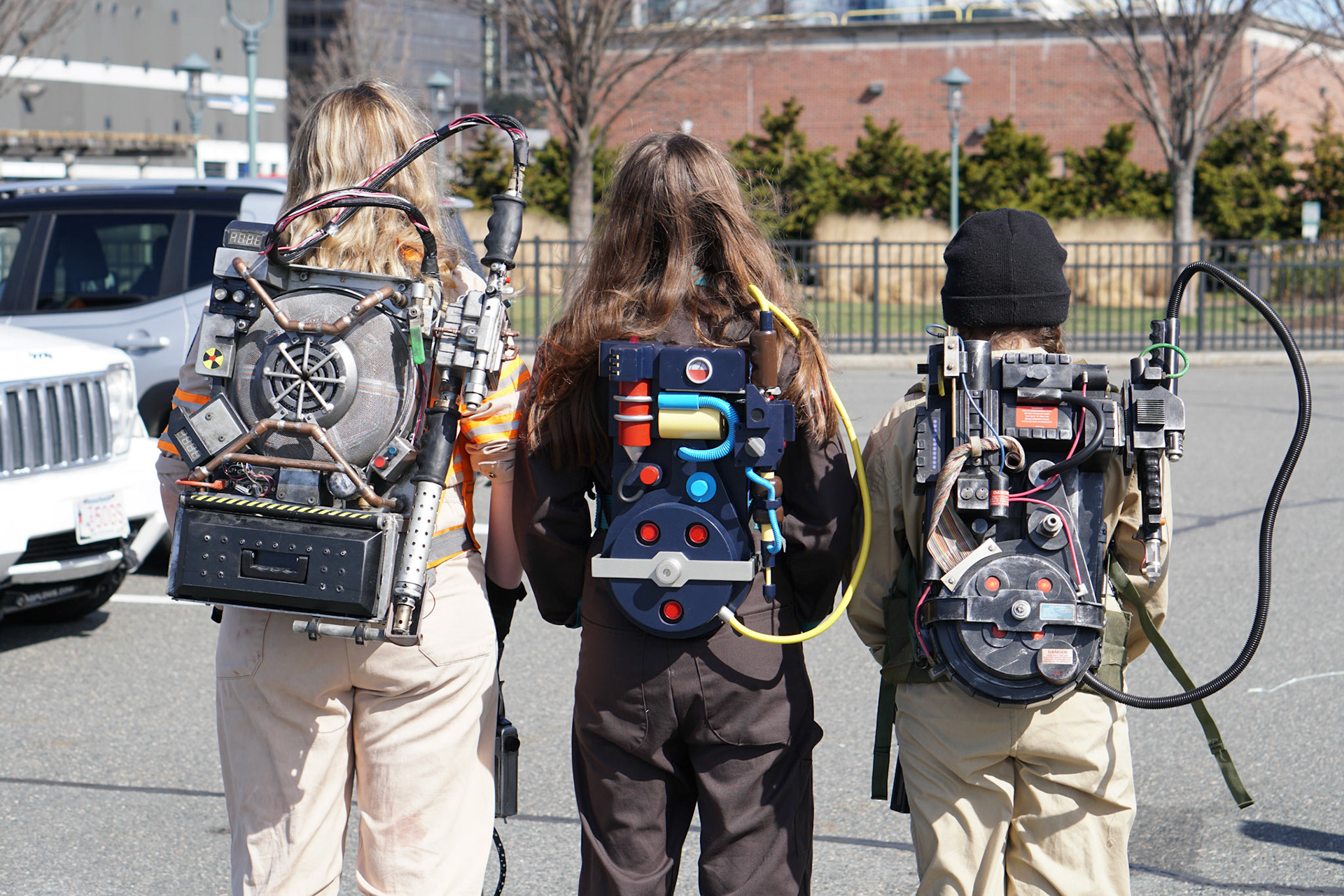 Vivian, Mirabelle and Charlotte Proton Packs