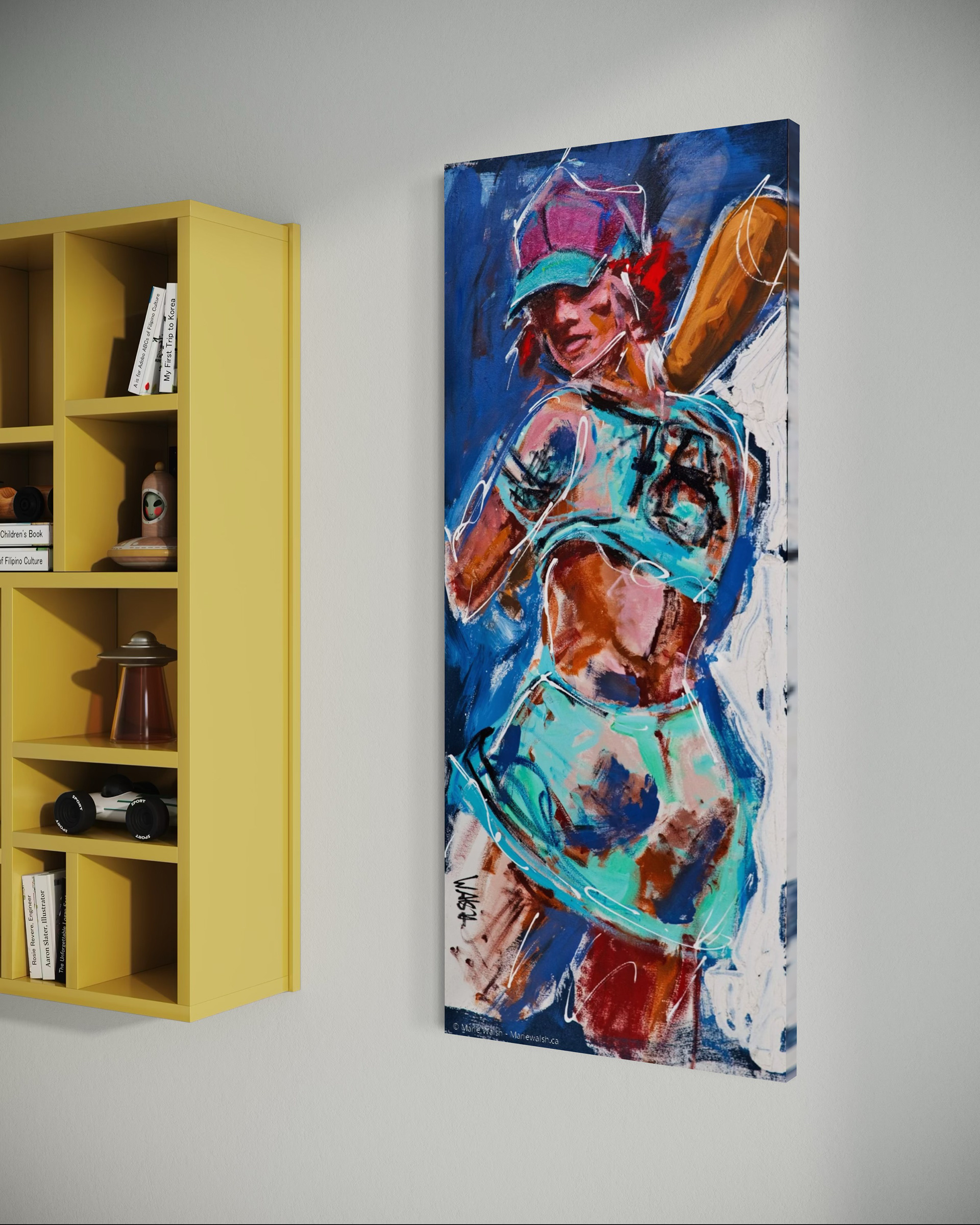 La battante, acrylique et autres, 20 x 48 (2013)