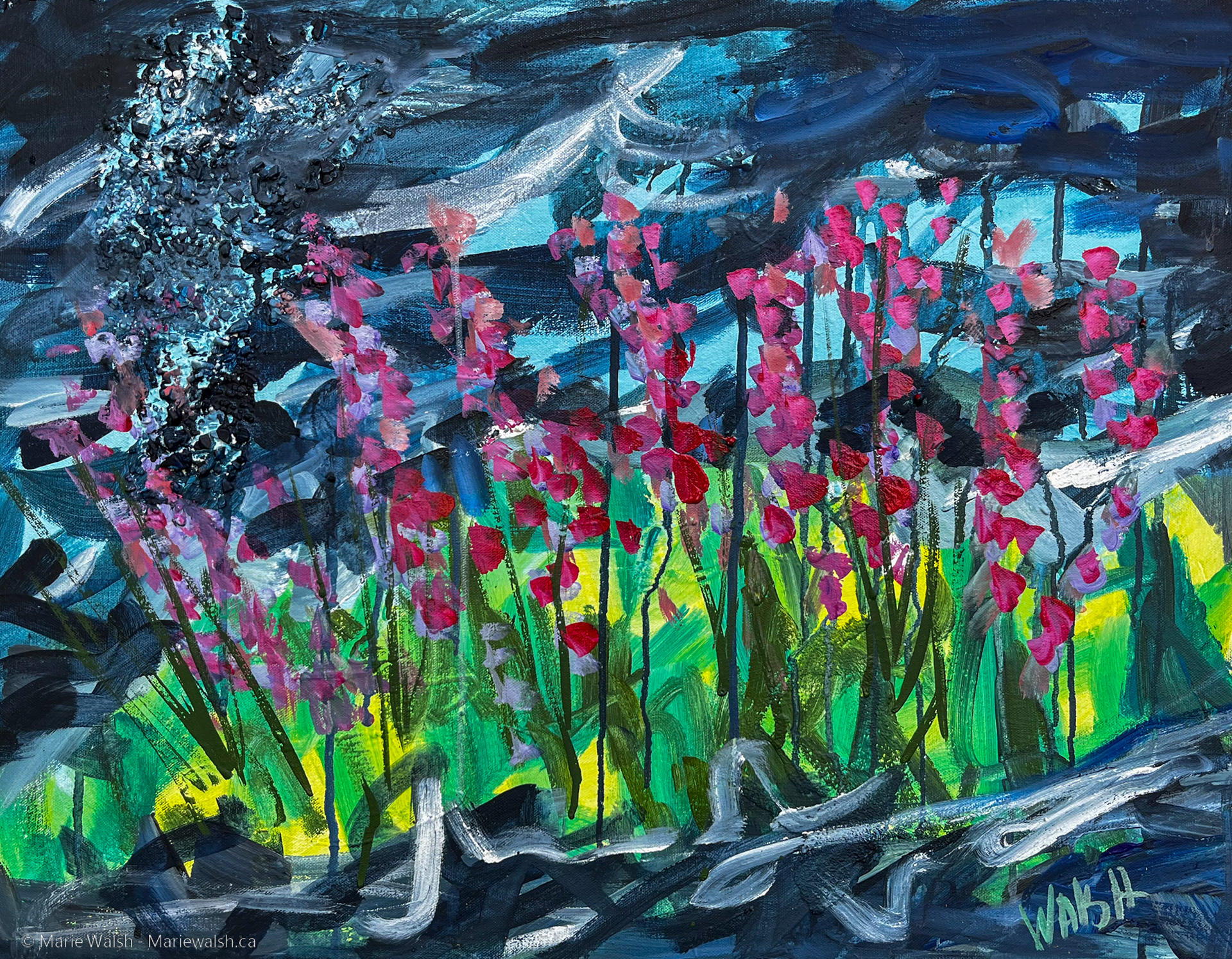 Disponible, De l'eau , 24 x 30 acrylique