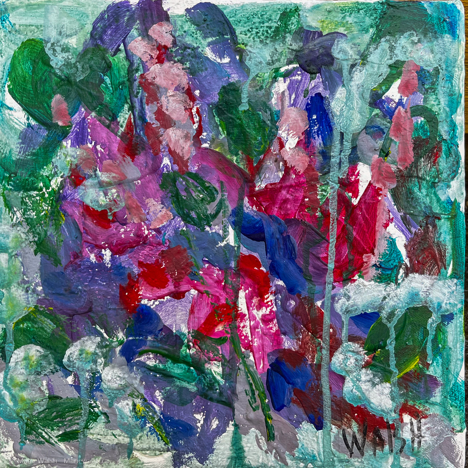 Disponible, De ma fenêtre, 12 x 12 , acrylique