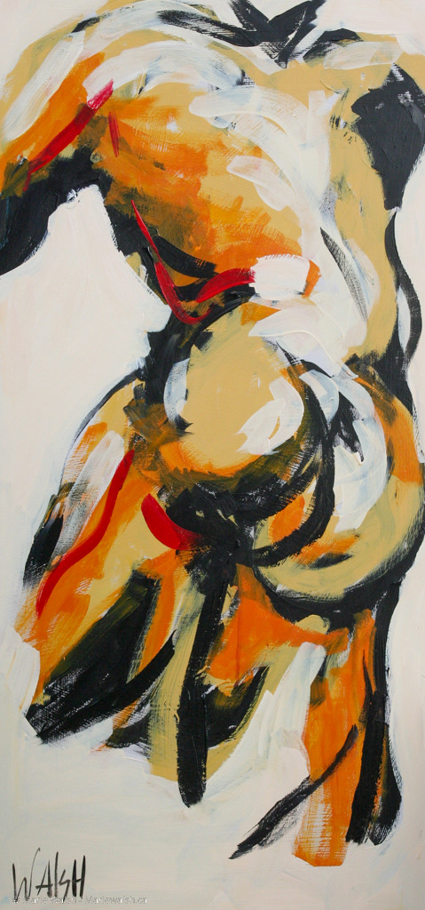 Le coureur, acrylique sur toile, 15 x 32 (2012)