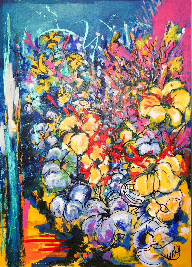 Bleu focal, acrylique sur toile, 40 x 53 (2009)