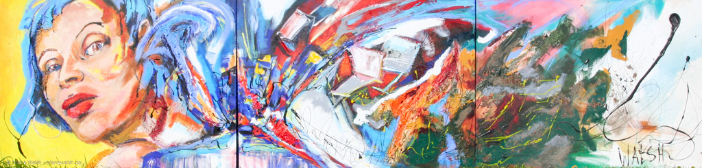 Certitude, acrylique sur toile, 159 x 40 (2011)