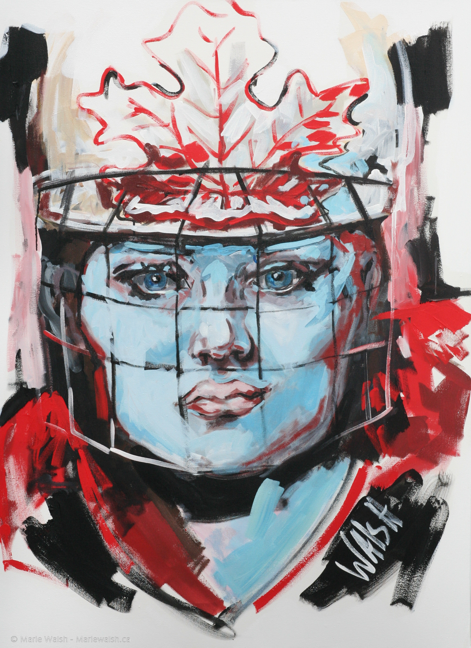 Team F. Acrylique sur toile, 36 x 48 