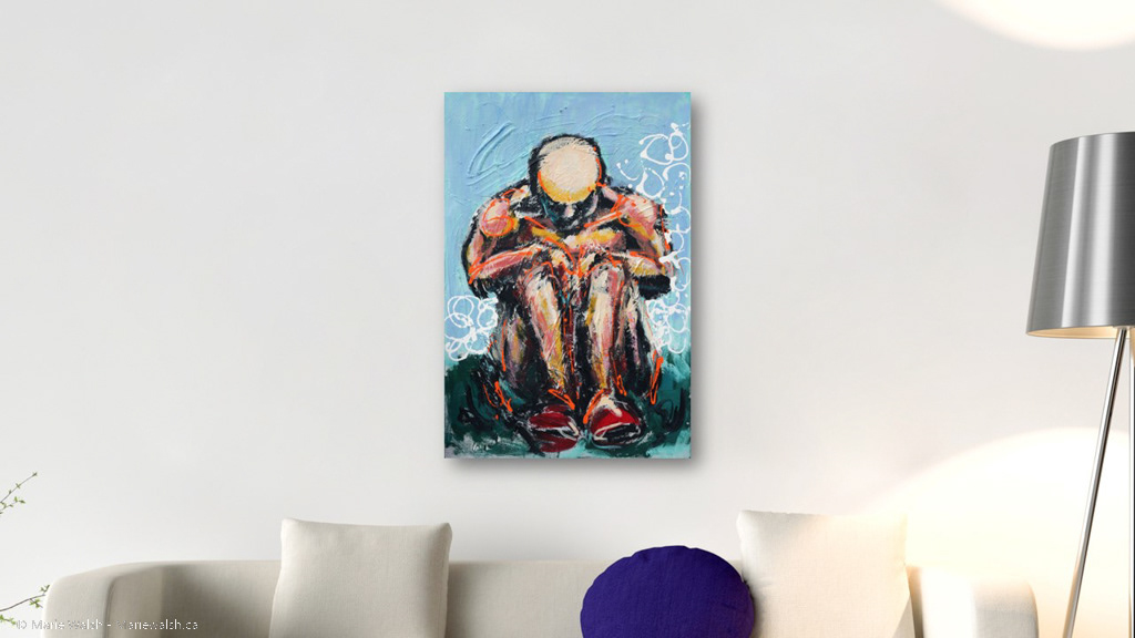 Le repli,acrylique et autres, 24 x 35 (2012)